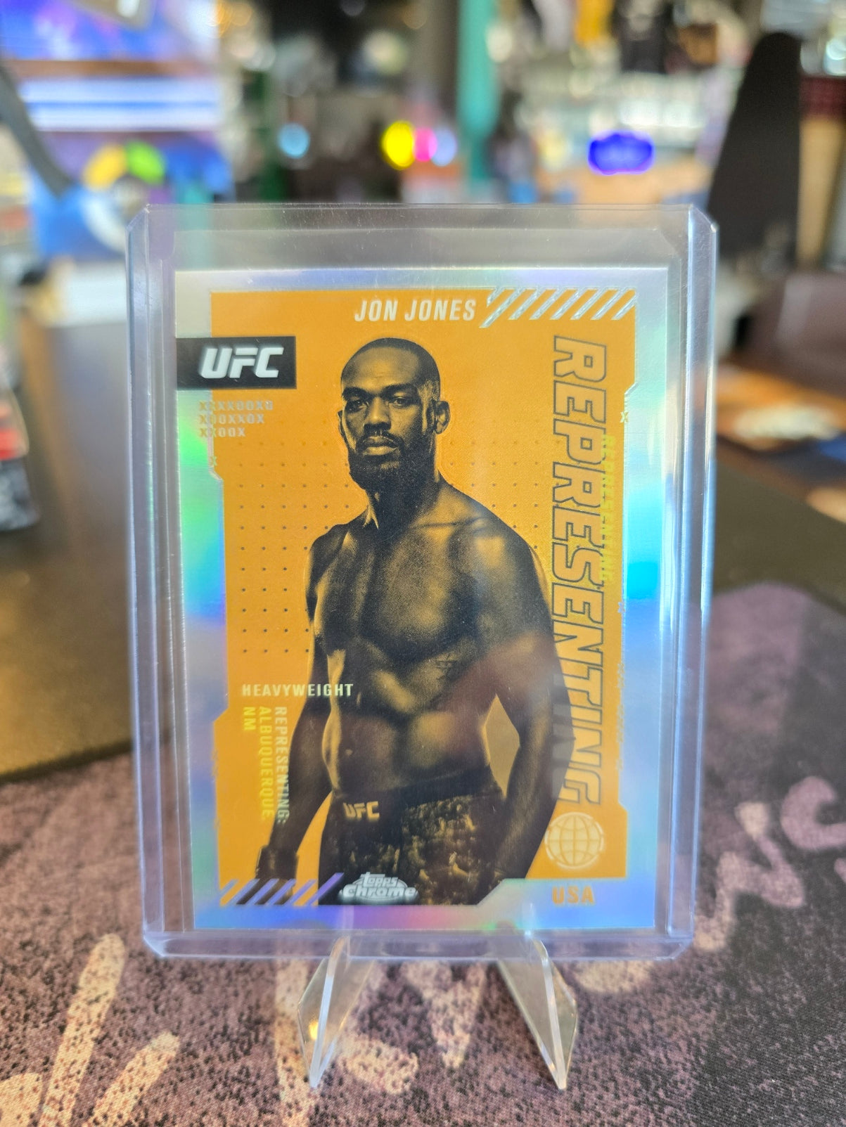 Topps Chrome UFC 2024 - Jon Jones REP-14 - Representing Insert