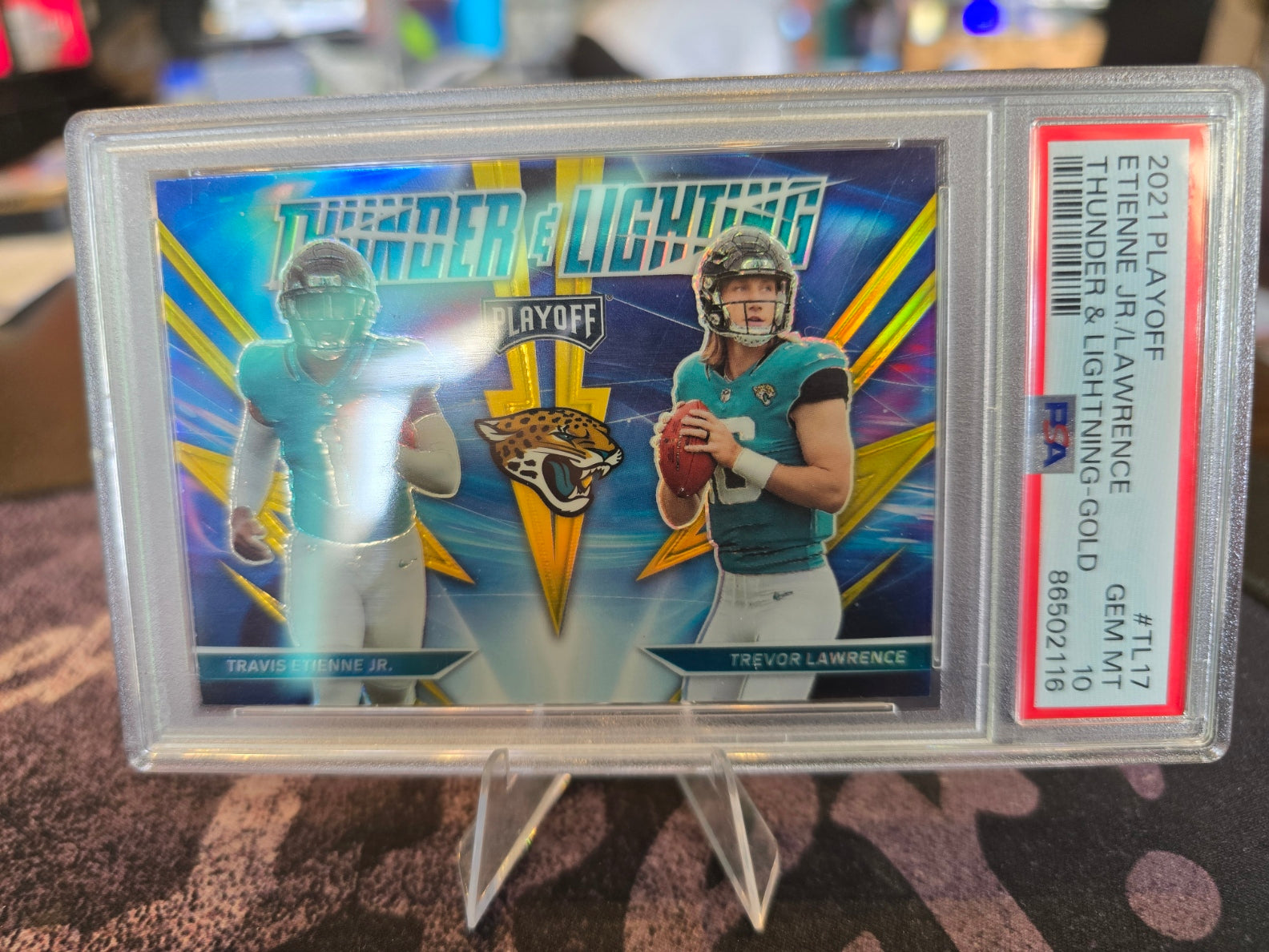2021 Playoff - Etienne JR/Lawrence - Thunder & Lightning Gold PSA 10 (Pop 1)