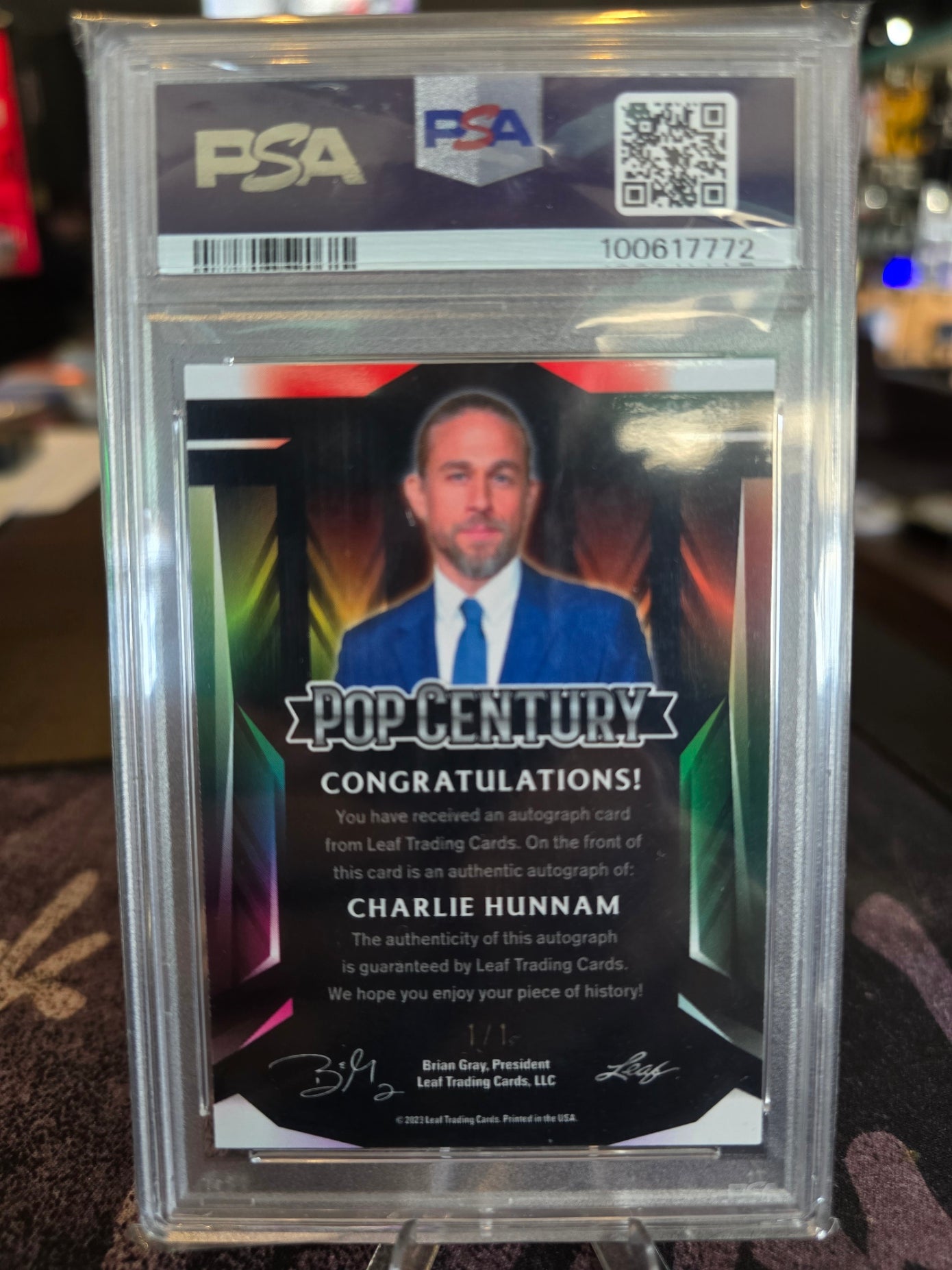 2024 Metal Pop Century - Charlie Hunnam - Gold Auto - 1/1 PSA DNA 8