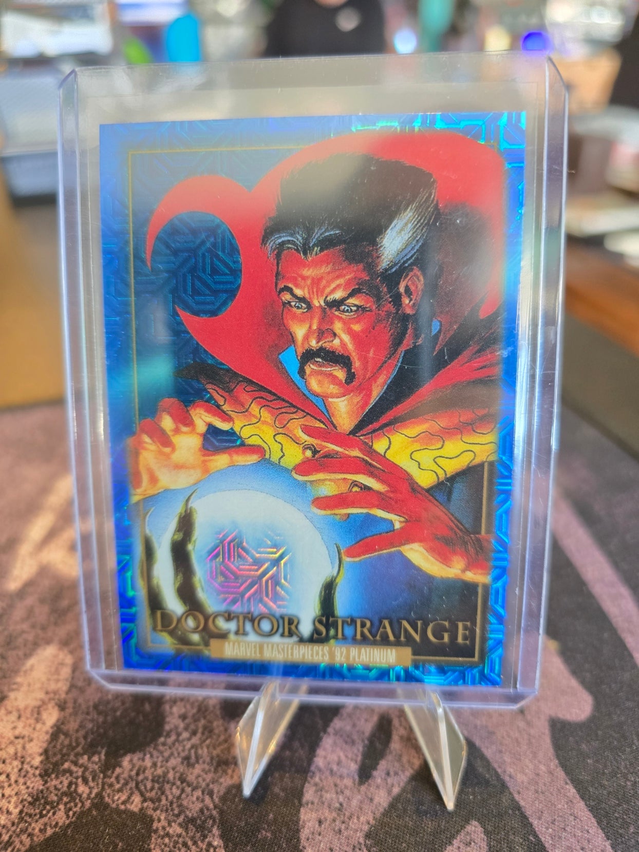 2024 Sky Box Marvel Masterpieces '92 Platinum - Doctor Strange 24 - Blue Traxx