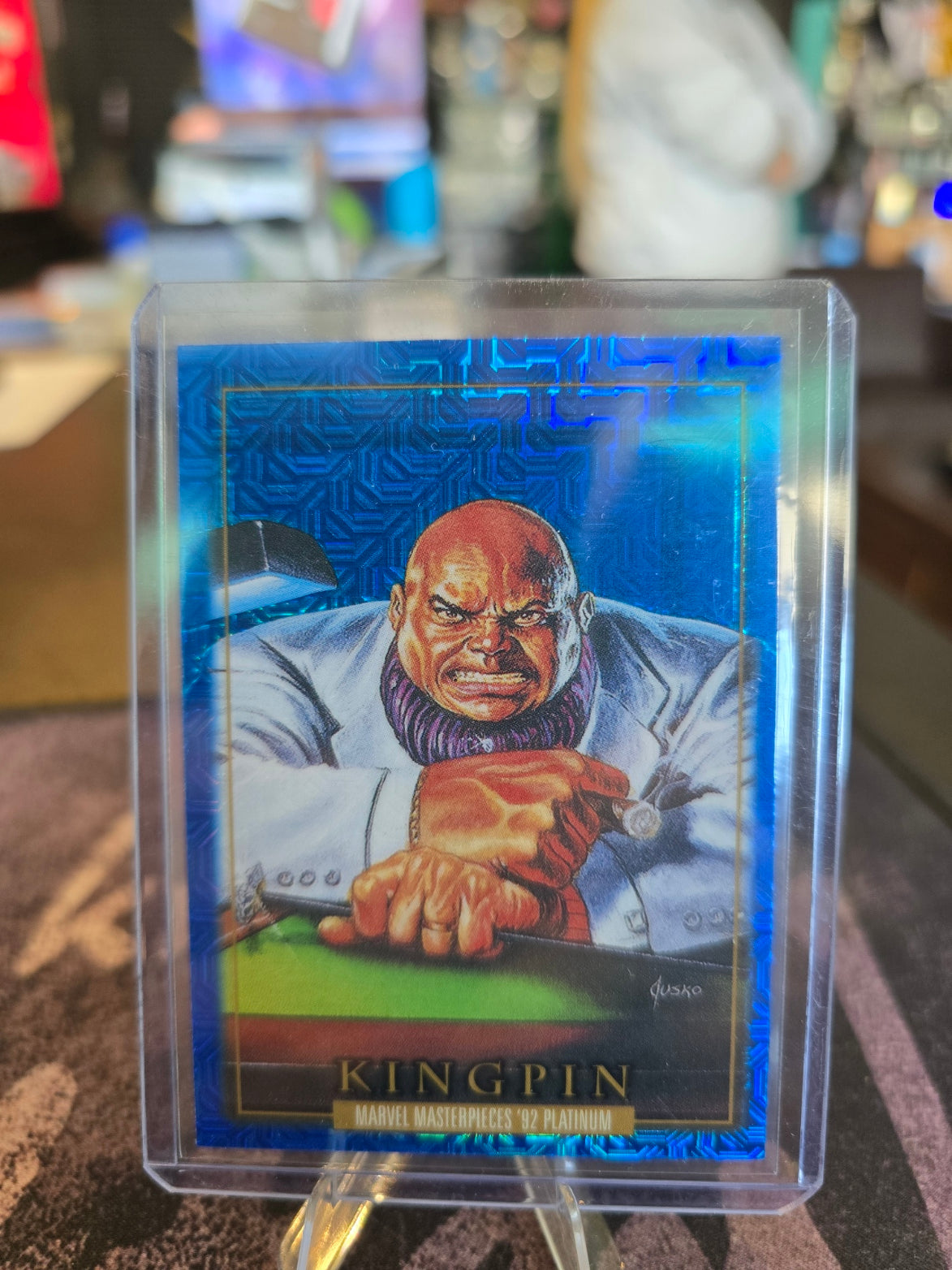 2024 Sky Box Marvel Masterpieces '92 Platinum - Kingpin 43 - Blue Traxx