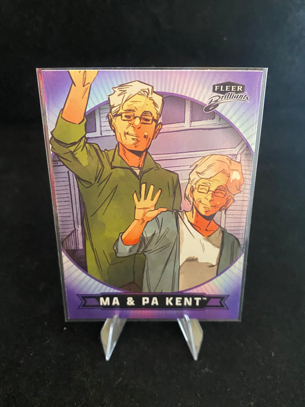Fleer Brilliants Superman - Ma and Pa Kent - Purple - No.10