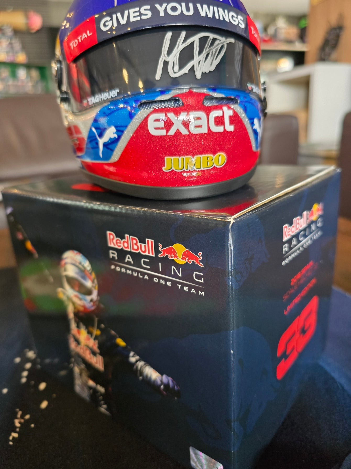Formula 1 Official - 1:2 Max Verstappen - Spain GP 2016 Mini Helmet - Signed by Max Verstappen (With Certificate)