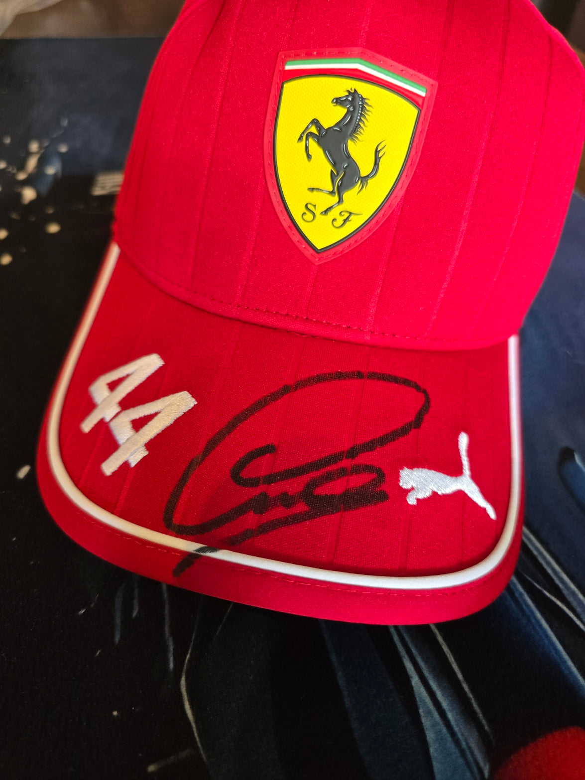 Formula 1 Official - Scuderia Ferrari Racing Cap - Signed By Lewis Hamilton (With Certificate)