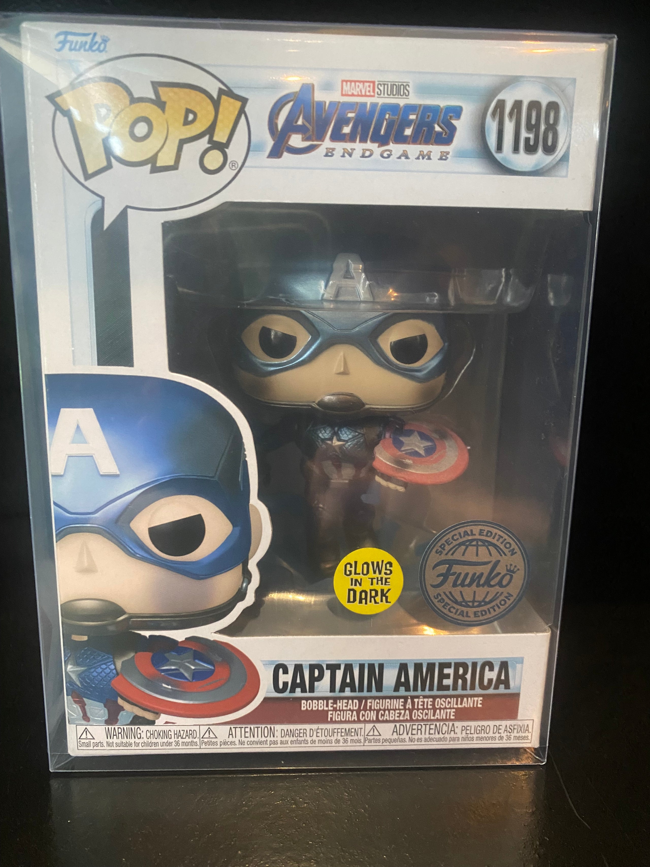 Funko Pop - Marvel Avengers Endgame - Captain America - Special Edition - Glow In The Dark - 1198