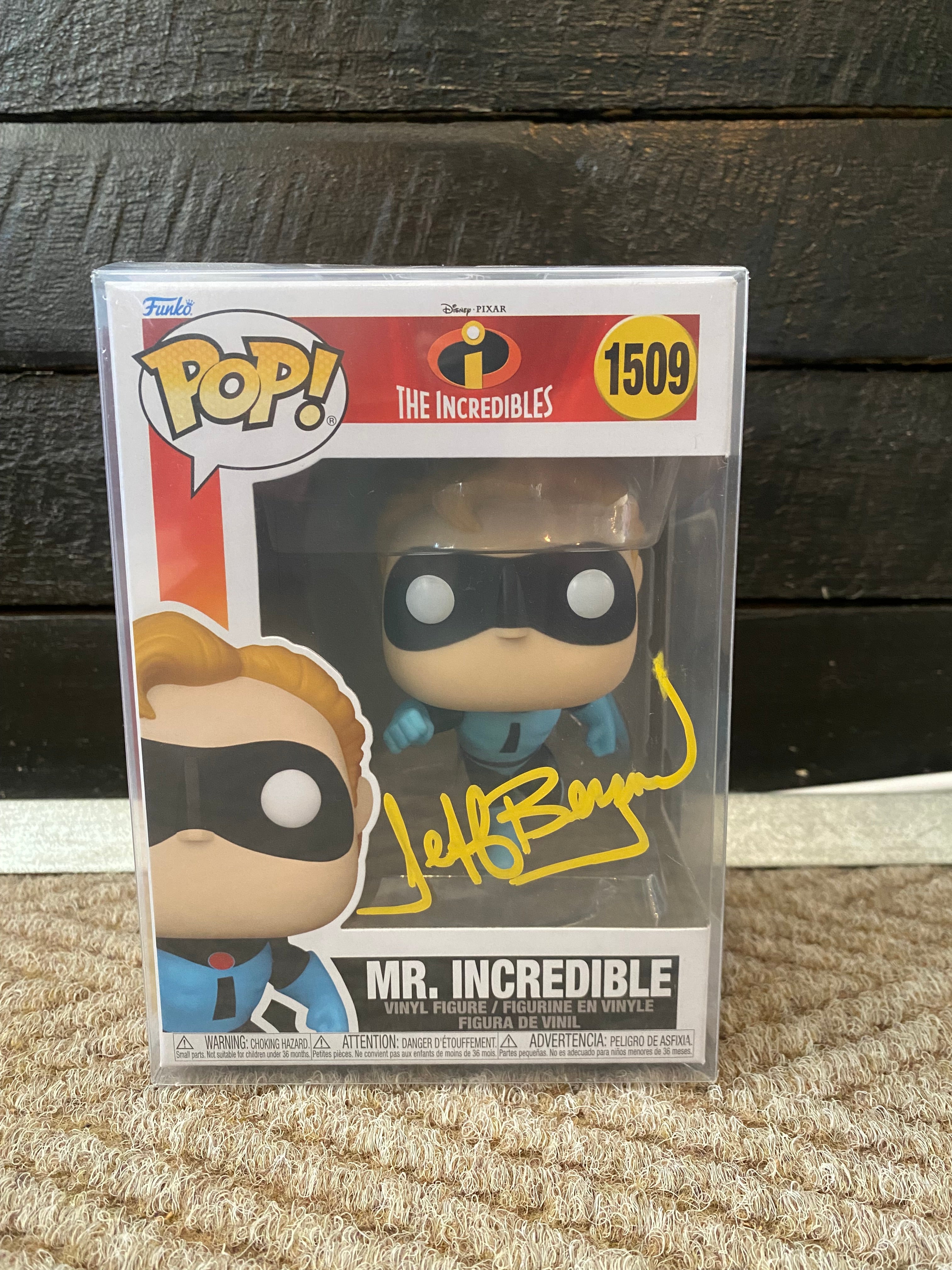 Funko Pop - The Incredibles - Mr Incredible - Signed by Jeff Bergman - Certified - 1509
