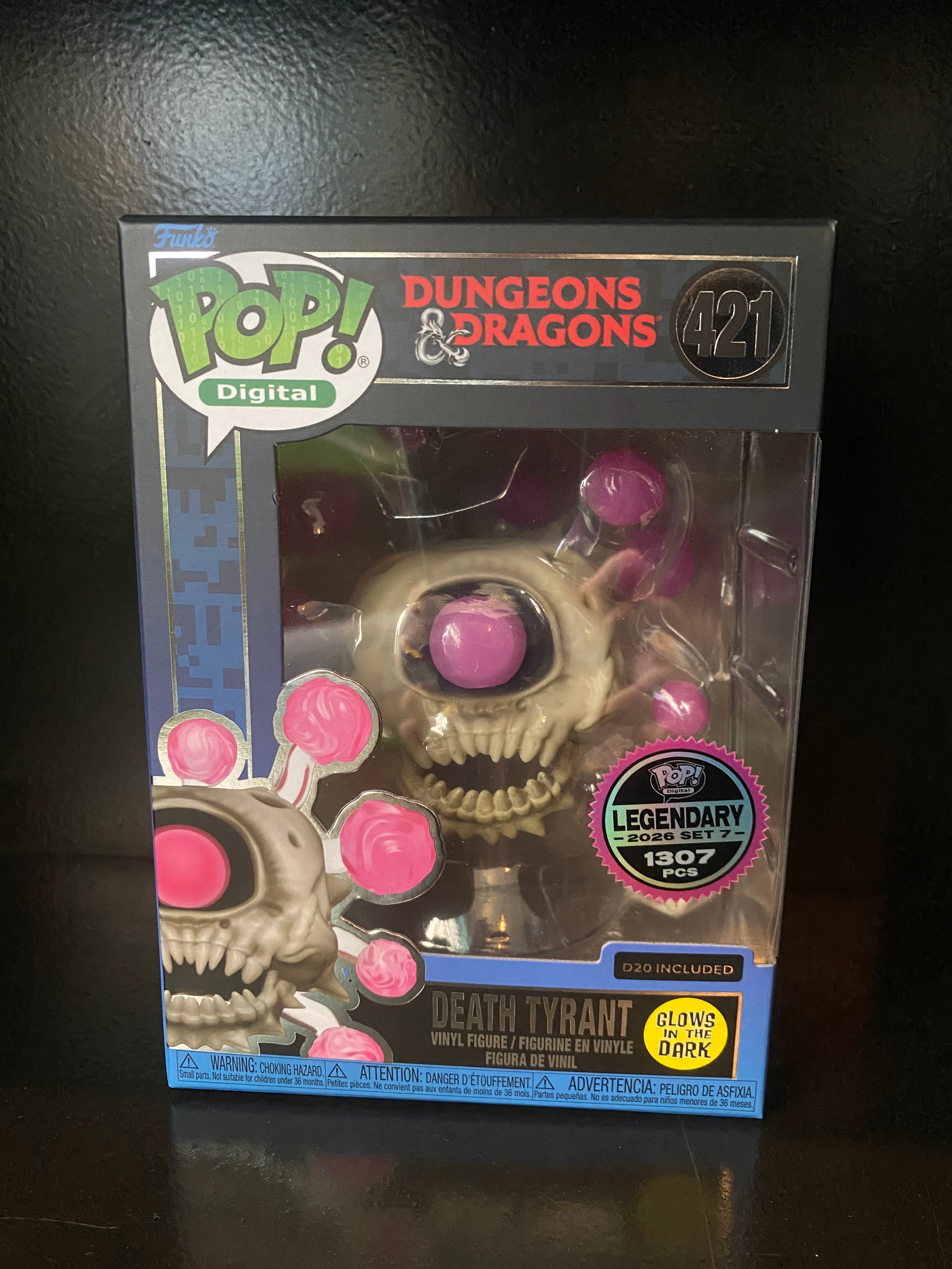 Funko Pop Digital - Dungeons and Dragons - Death Tyrant -Glow In The Dark - Legendary 2026 Set 7 - 1307 PCS - 421