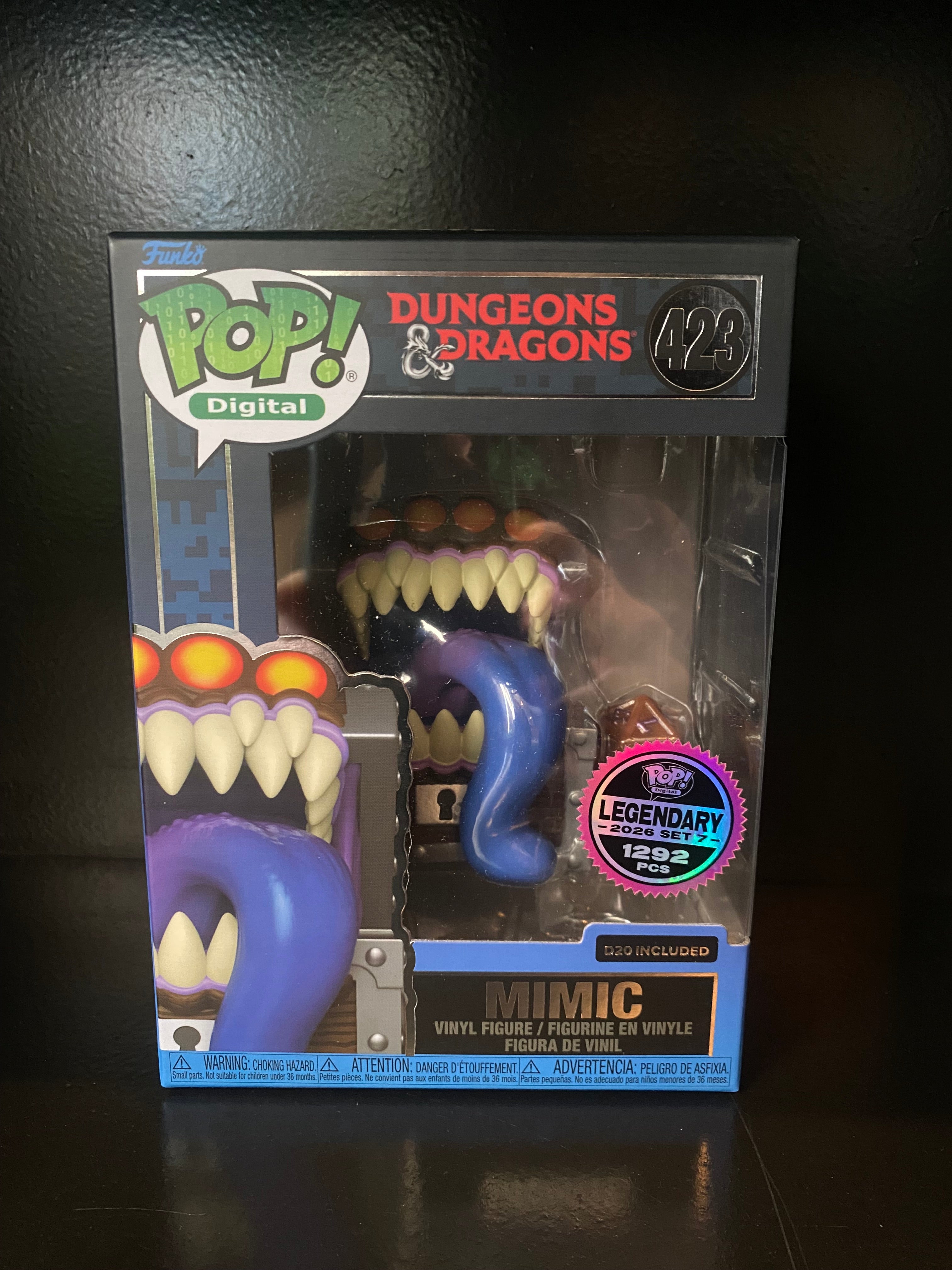 Funko Pop Digital - Dungeons and Dragons - Mimic - Legendary 2026 Set 7 - 1292 PCS - 423