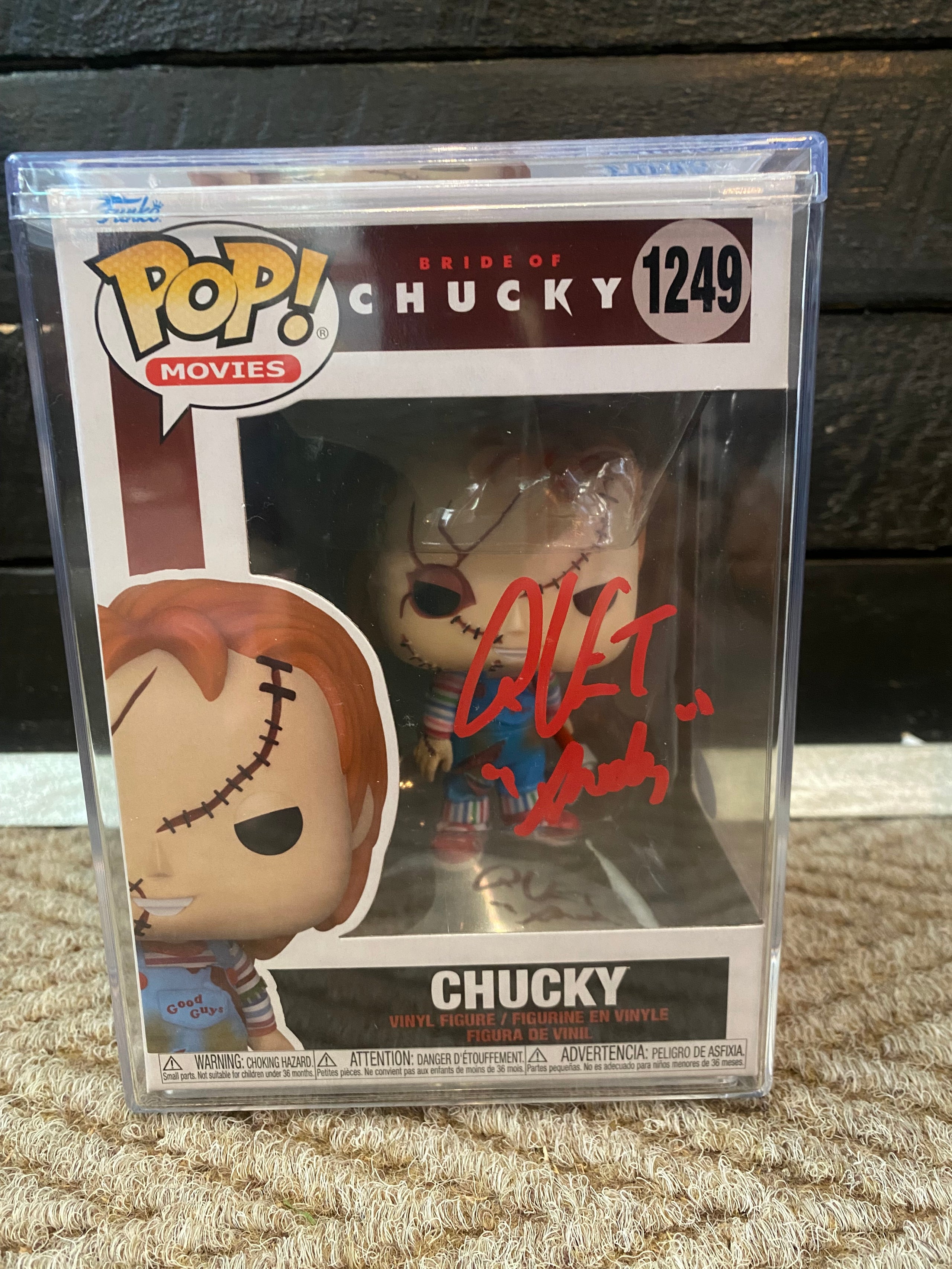 Funko Pop Movies - Bride of Chucky - Chucky - Signed by Alex Vincent - Certified - 1249
