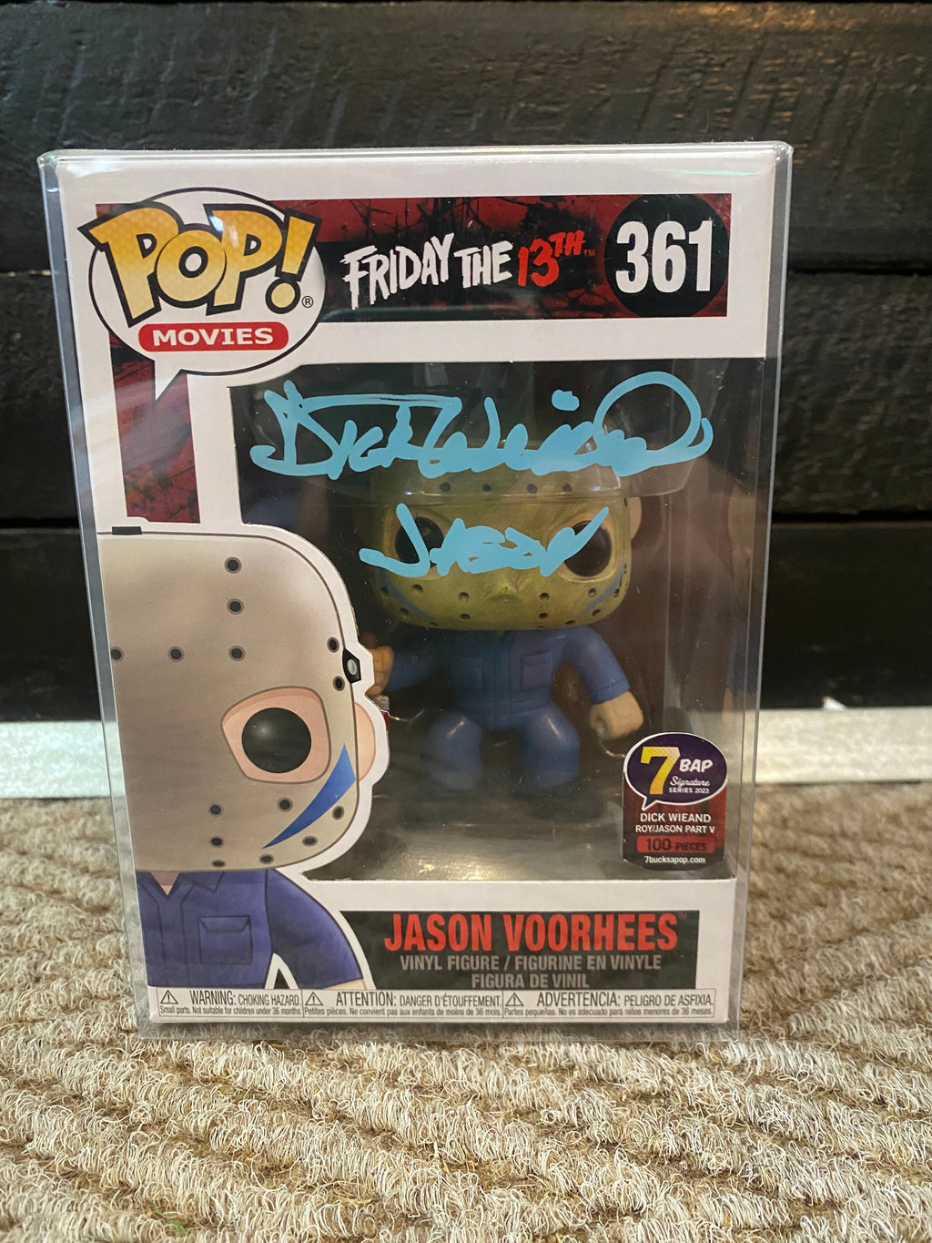 Funko Pop Movies - Friday the 13th - Jason Voorhees - Signed by Dick Wieand - Certified - 7 BAP Signature Series - 100 PCS - 361