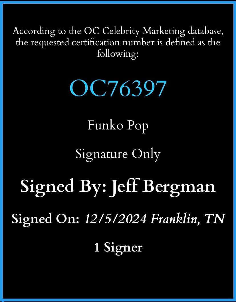 Funko Pop - The Incredibles - Mr Incredible - Signed by Jeff Bergman - Certified - 1509