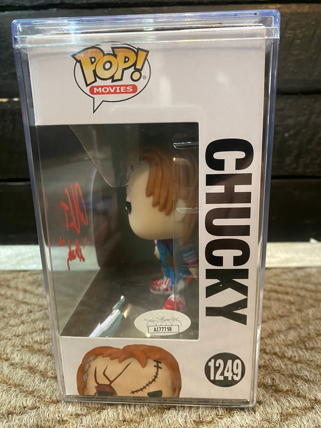 Funko Pop Movies - Bride of Chucky - Chucky - Signed by Alex Vincent - Certified - 1249