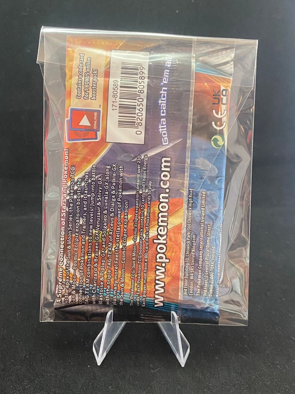 Pokémon - VINTAGE - SEALED - Sun & Moon Cosmic Eclipse - Solgaleo and Lunala -Booster Pack