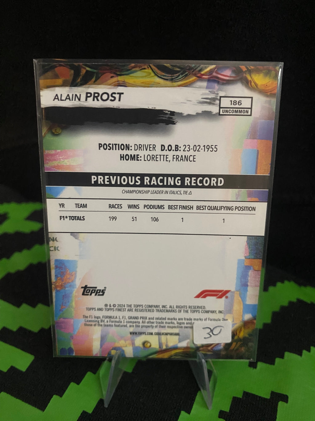 Topps Finest 2024 Formula 1 - Alain Prost - 186 - Uncommon