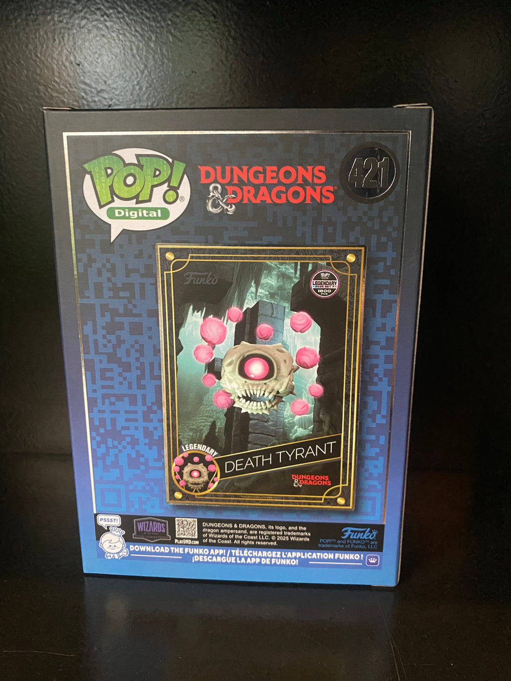 Funko Pop Digital - Dungeons and Dragons - Death Tyrant -Glow In The Dark - Legendary 2026 Set 7 - 1307 PCS - 421