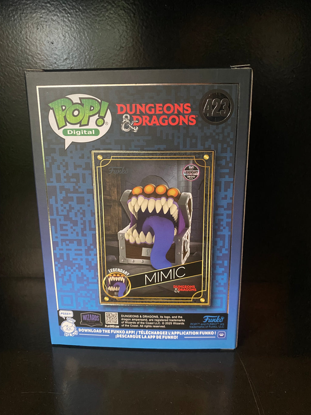 Funko Pop Digital - Dungeons and Dragons - Mimic - Legendary 2026 Set 7 - 1292 PCS - 423