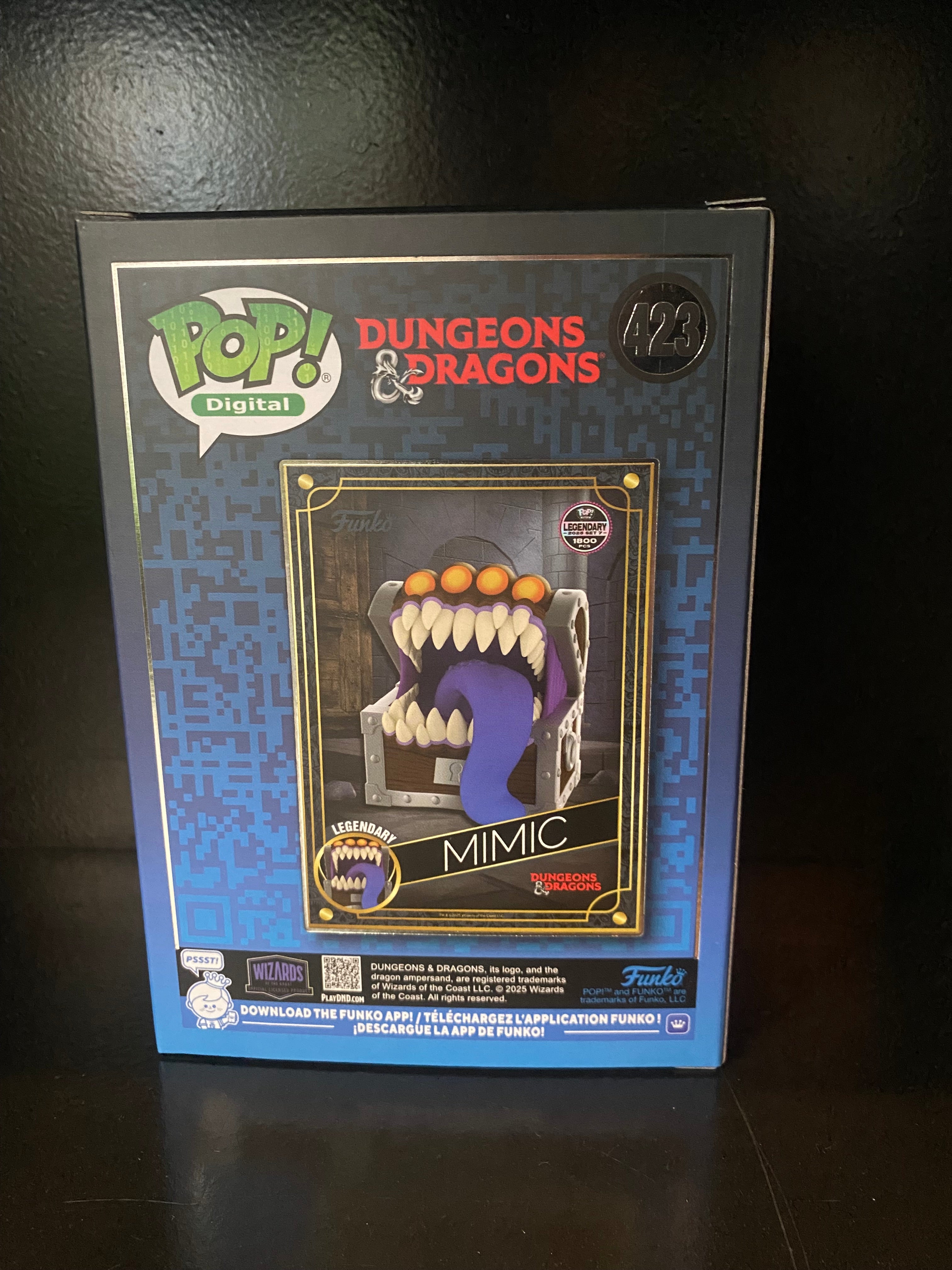 Funko Pop Digital - Dungeons and Dragons - Mimic - Legendary 2026 Set 7 - 1292 PCS - 423