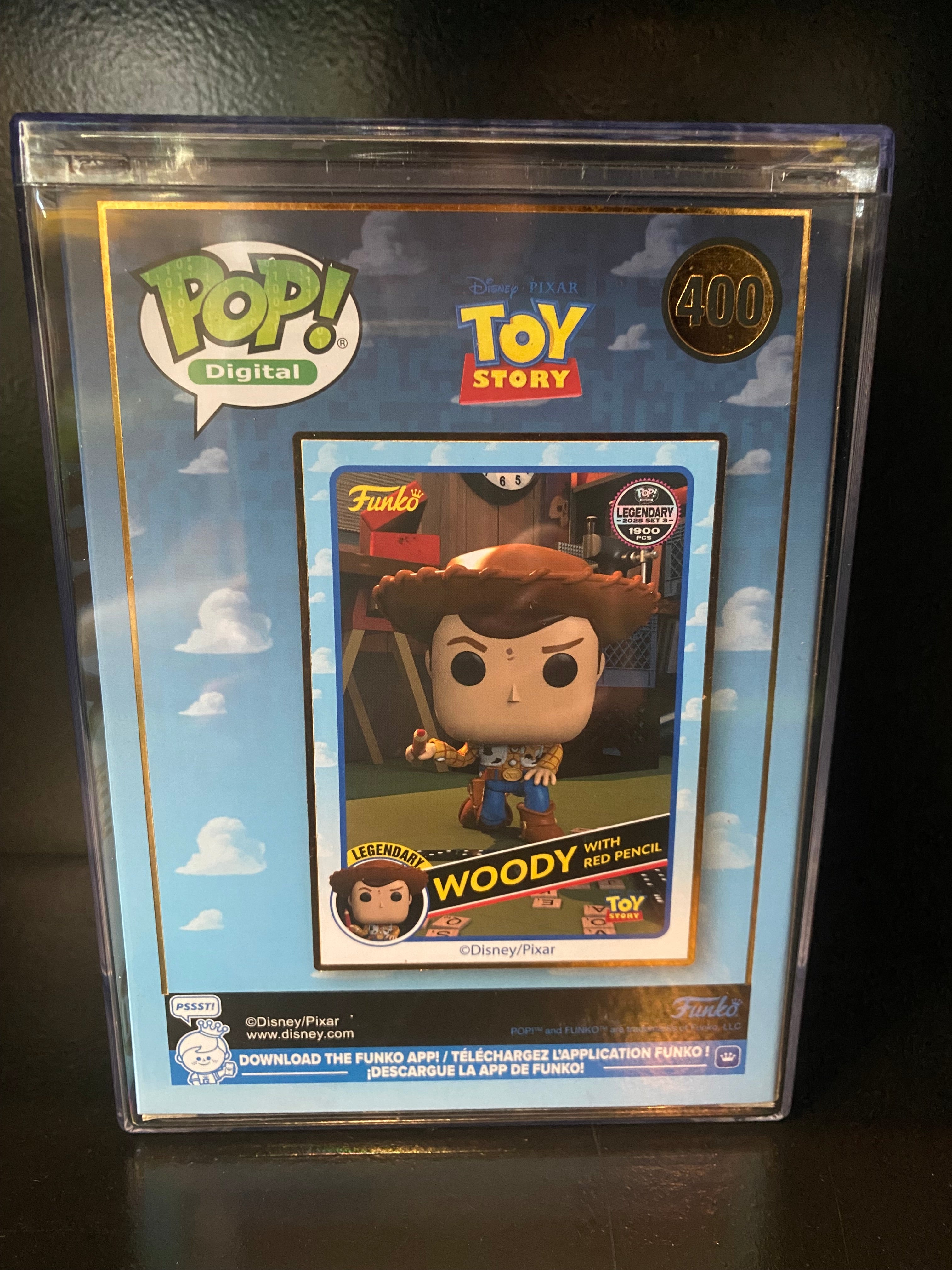 Funko Pop Digital - Toy Story - Woody with Red Pencil - Legendary 2025 Set 3 - 1839 PCS - 400