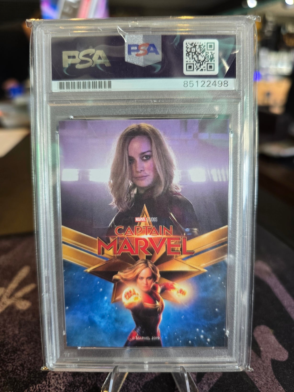 Marvel Trading Card - Brie Larson - Captain Marvel - On Card Signed Auto - PSA DNA GEM MT 10
