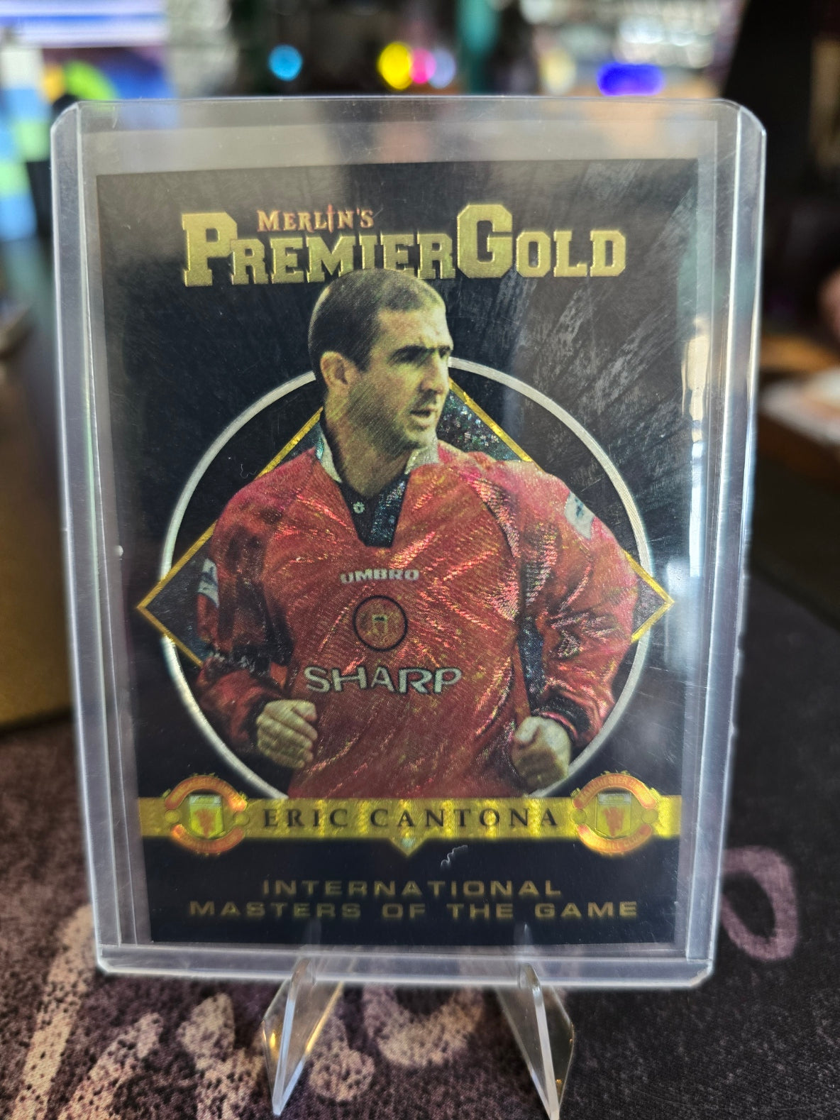 Merlins Premier Gold 96-97 - Eric Cantona - Manchester United - International Masters Of Game