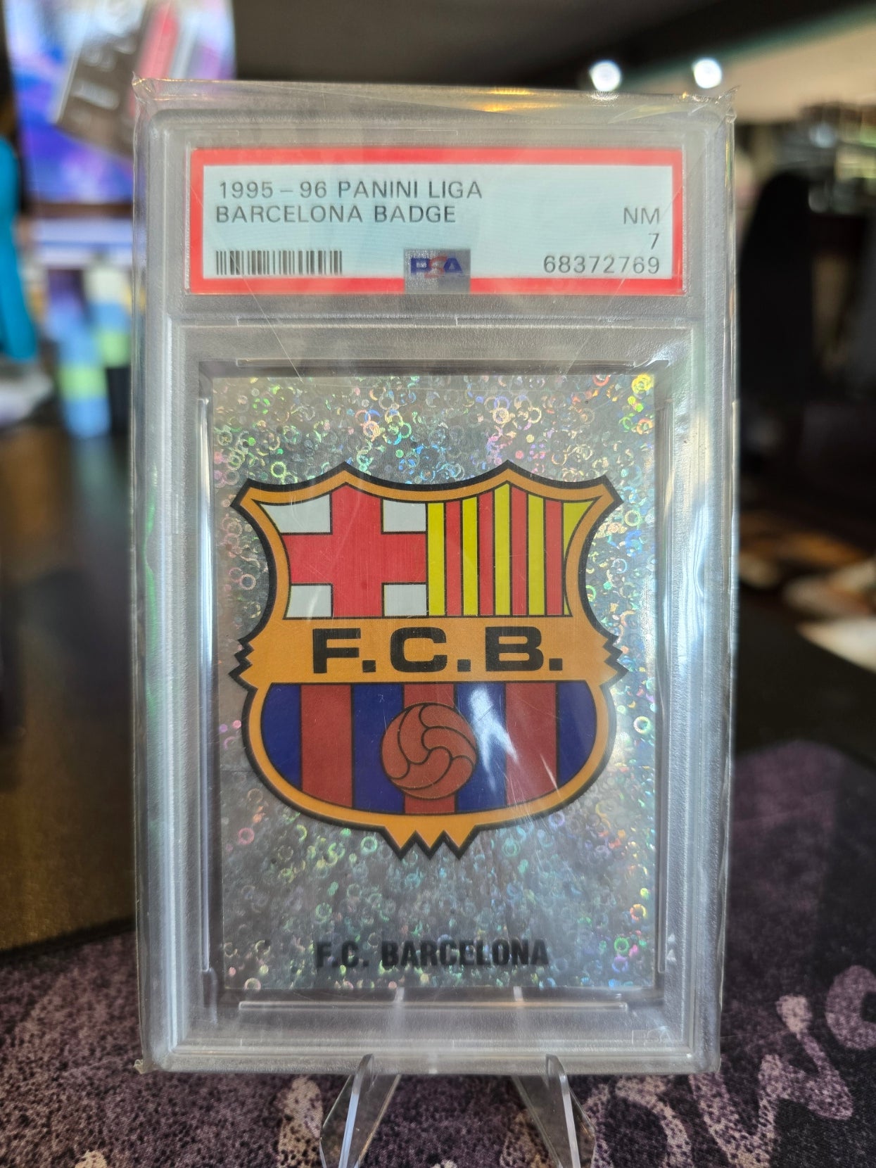 Panini 1995-96 Liga Barcelona Team Badge - PSA 7 (Pop 1)