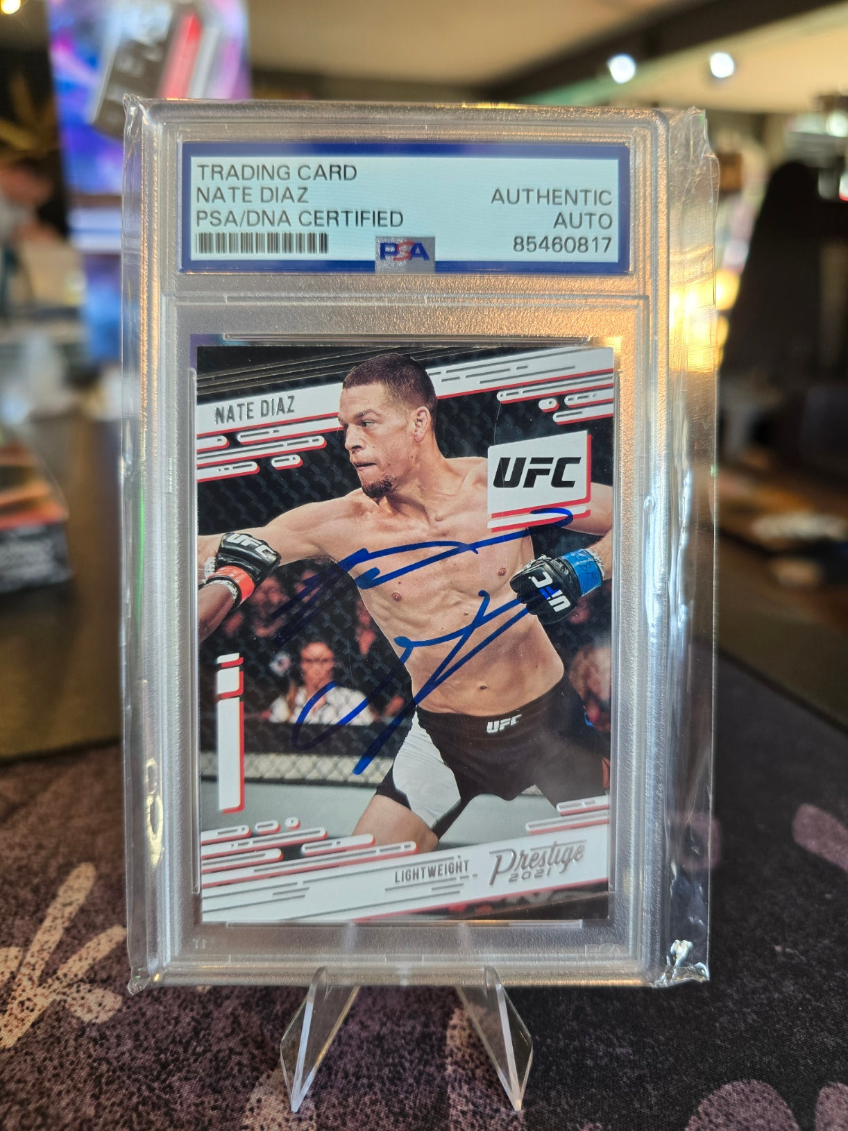 Panini Chronicles 2021 - Nate Diaz 72 - Signed on Card Auto - PSA/DNA Certified