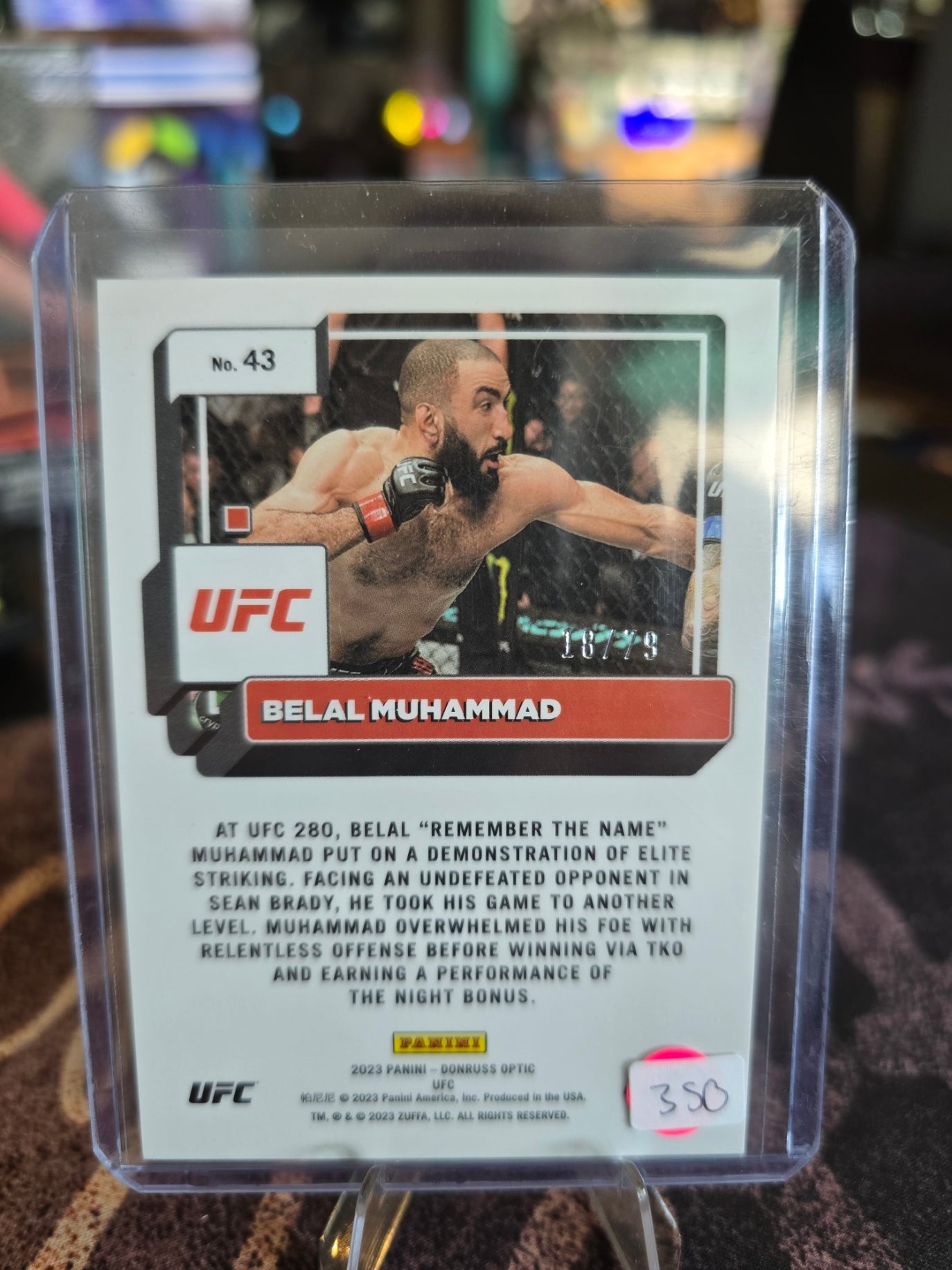 Panini Donruss Optic UFC 2023 - Belal Muhammad 43 - 18/79 Pink