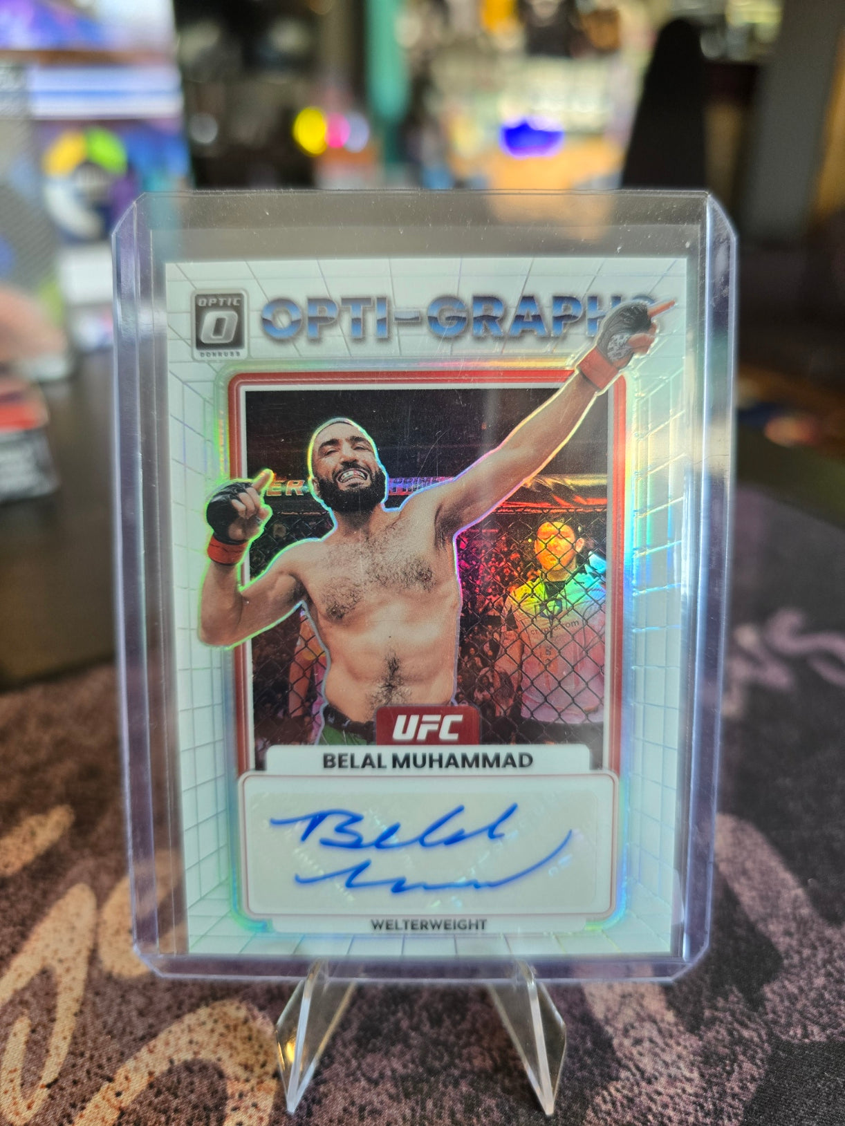 Panini Donruss Optic UFC 2023 - Belal Muhammad OG-BMH - OPTI-GRAPHS Auto