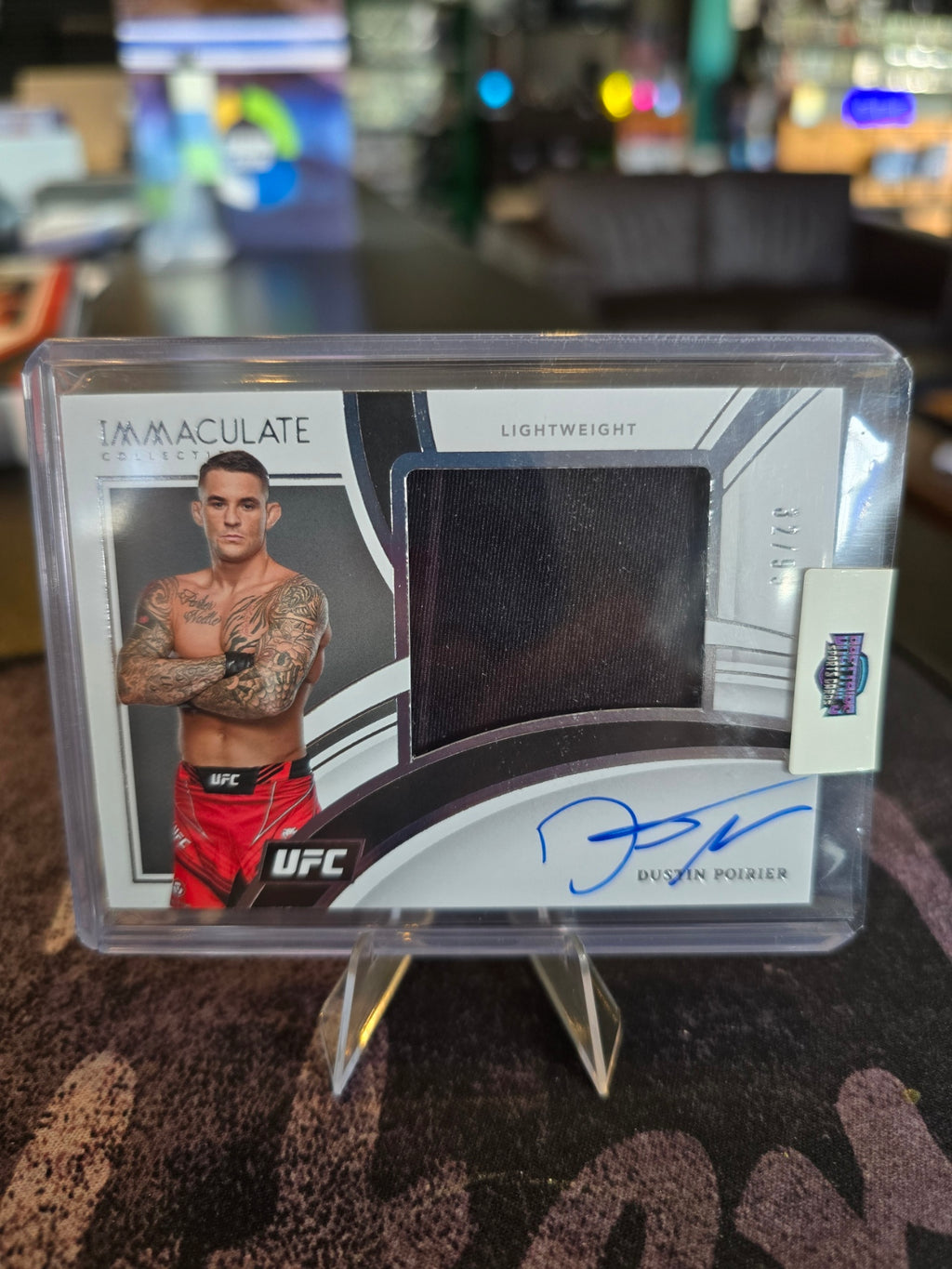 Panini Immaculate UFC 2022 - Dustin Poirier PA-DPR On Card Auto Relic - 32/99