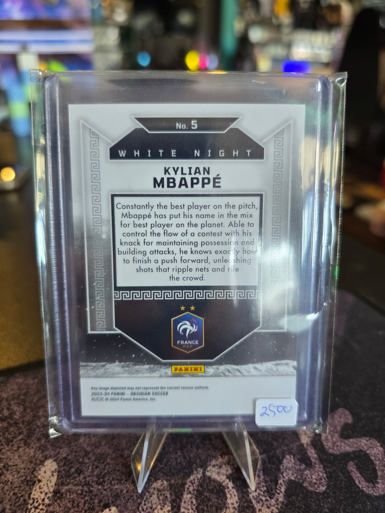 Panini Obsidian Soccer 2023-24 - Kylian Mbappe 5 - White Night (Case Hit)