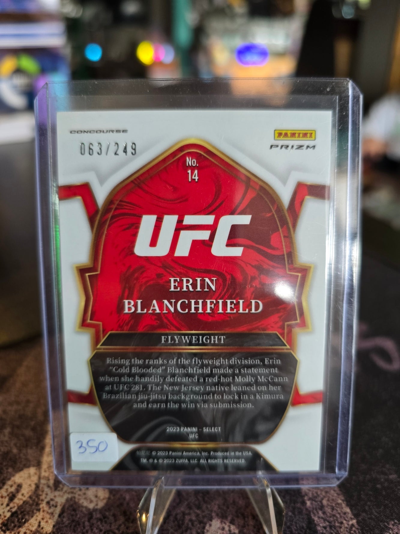 Panini Prizm UFC 2023 - Erin Blanchfield RC Rookie - Concourse 063/249