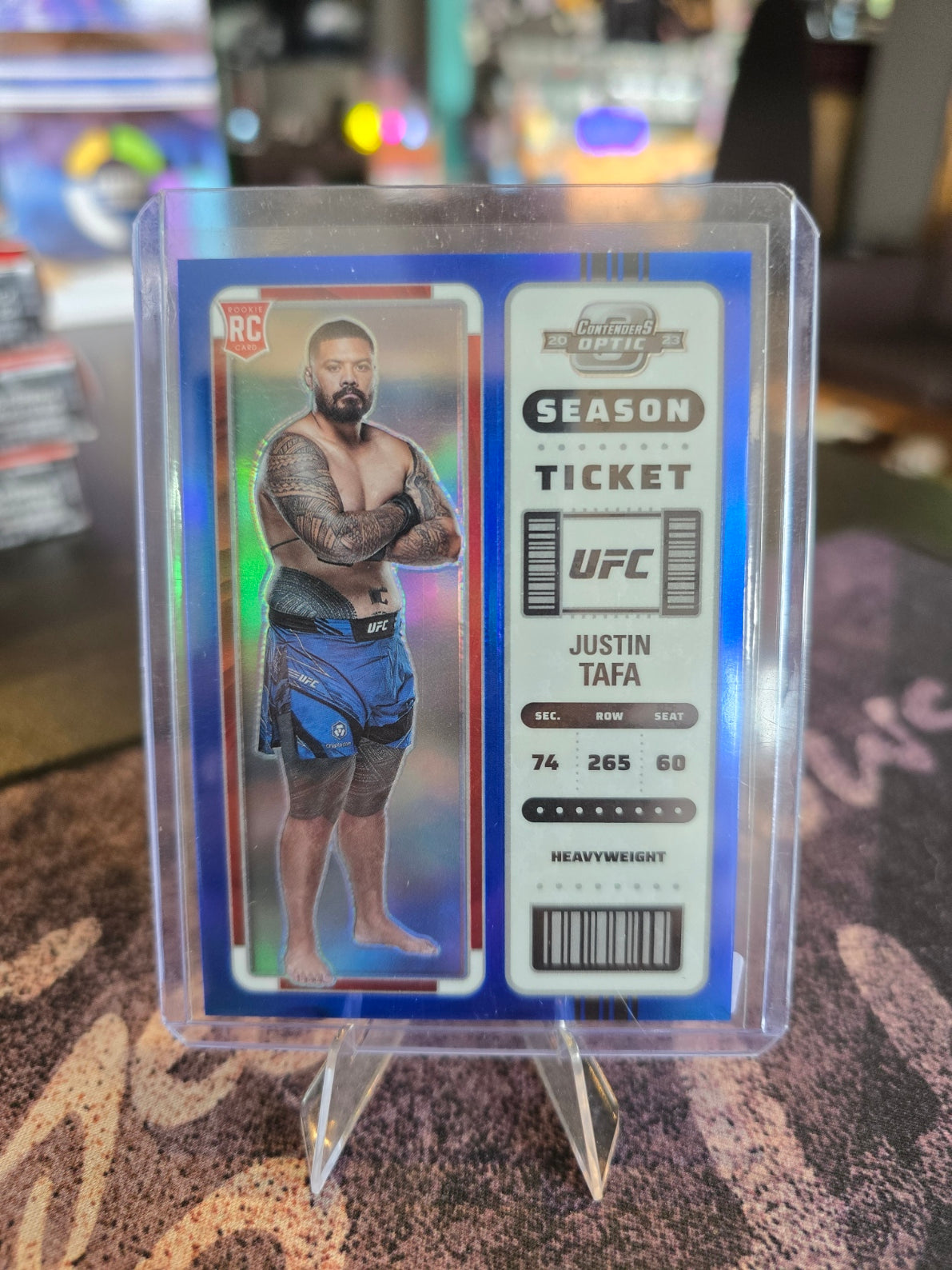 Panini Prizm UFC 2023 - Justin Tafa RC Rookie 369 - Season Ticket 44/99