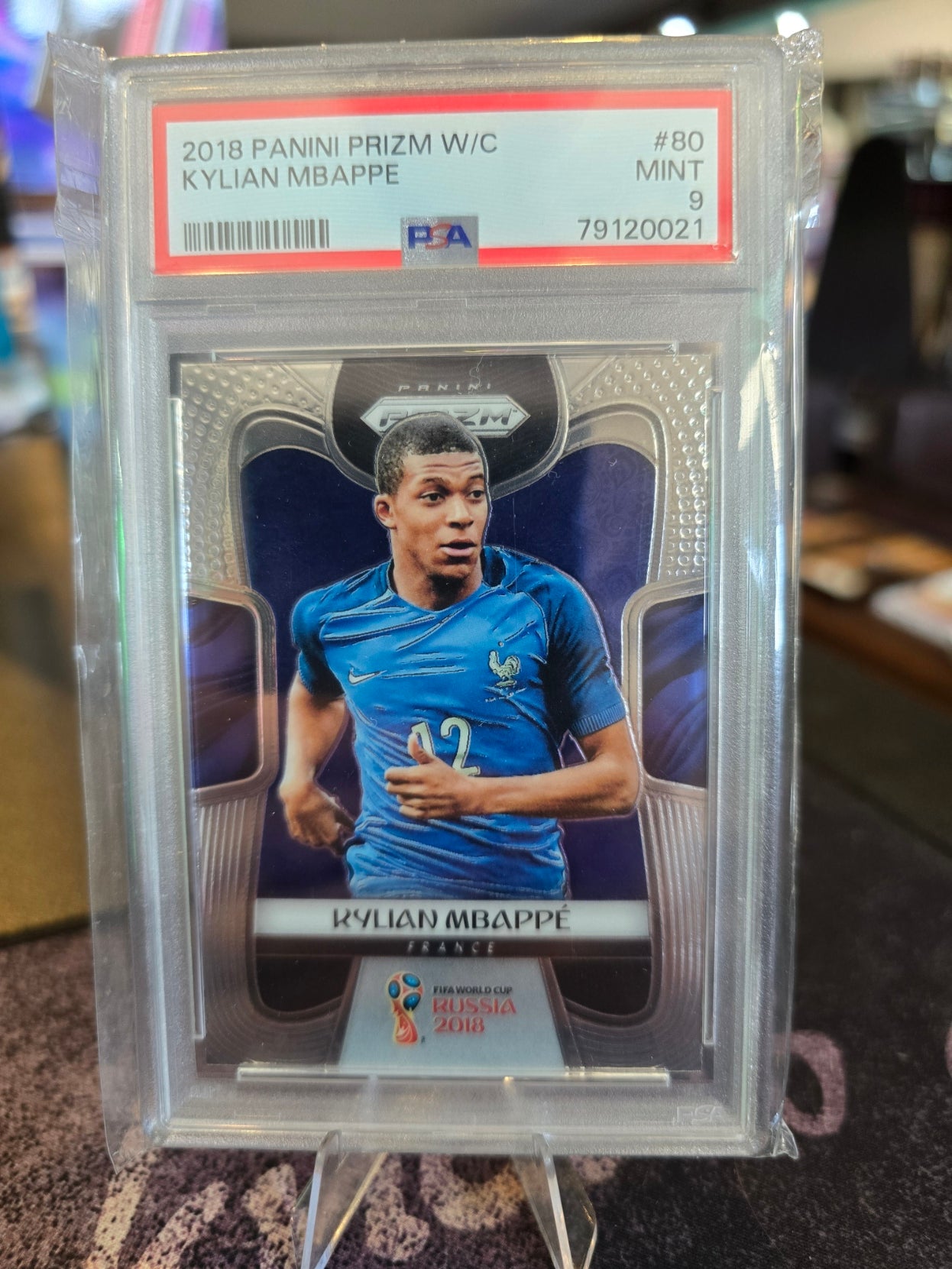 Panini Prizm W-C 2018 - Kylian Mbappe - PSA 9