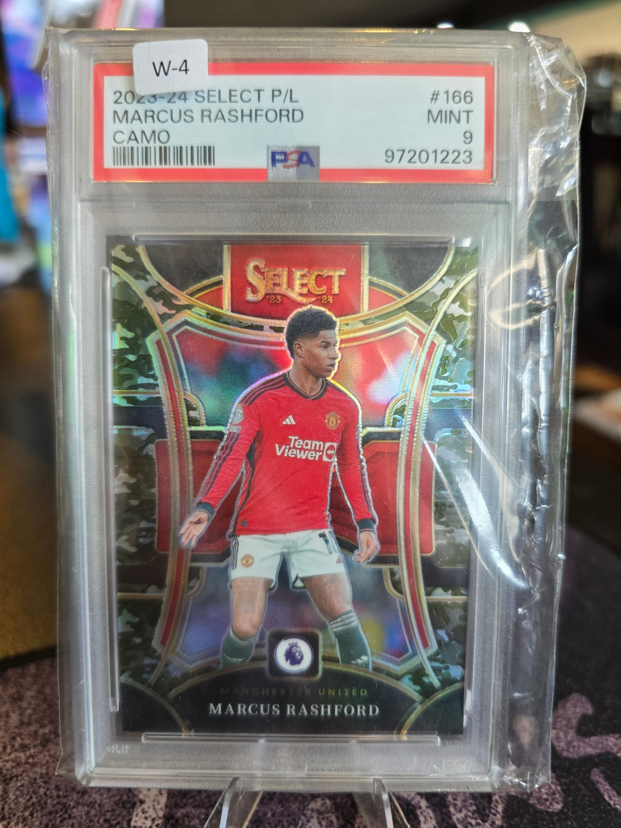 Panini Select PL 2023-24 - Marcus Rashford 166 - Manchester United - Camo 105/175 PSA 9