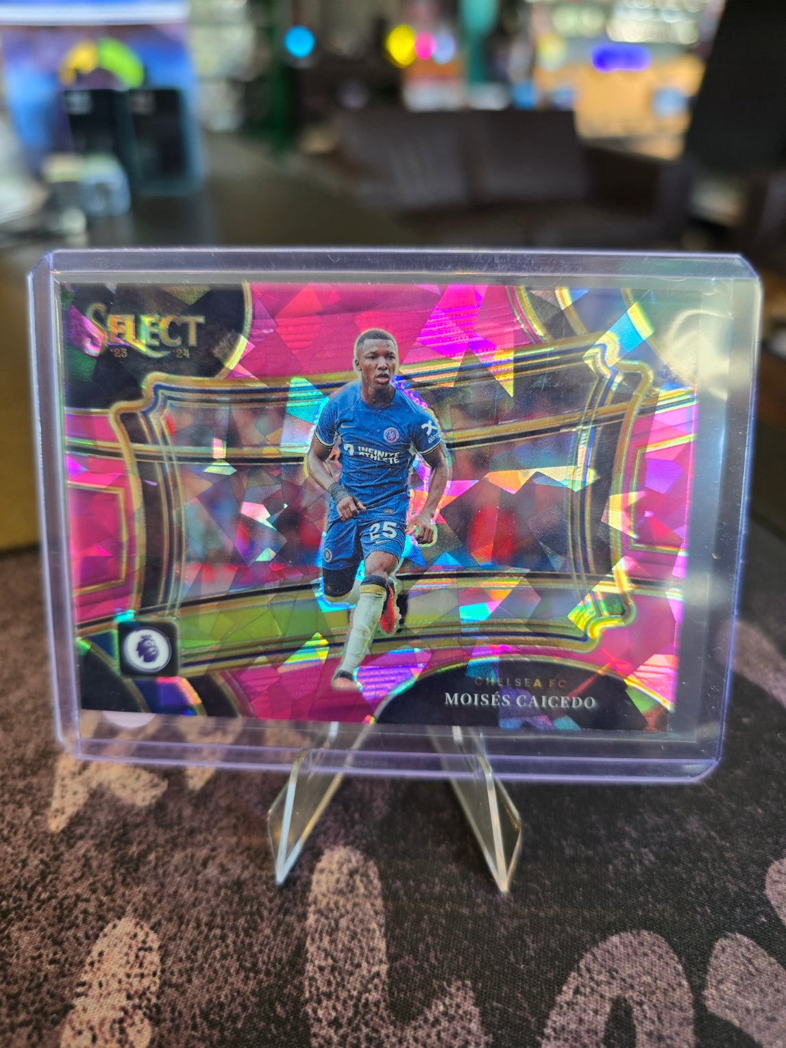 Panini Select Premier League Soccer 2023-24 - Moises Caicedo 207 - Chelsea FC - Pink Ice Field Level