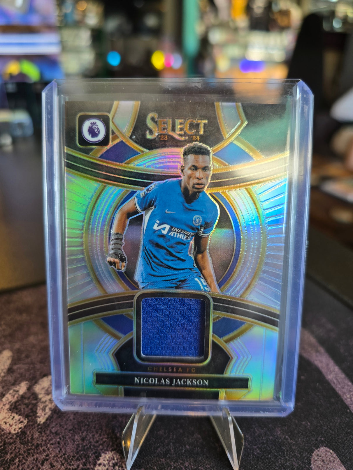 Panini Select Premier League Soccer 2023-24 - Nicolas Jackson SS-NJ - Chelsea FC - Select Swatches