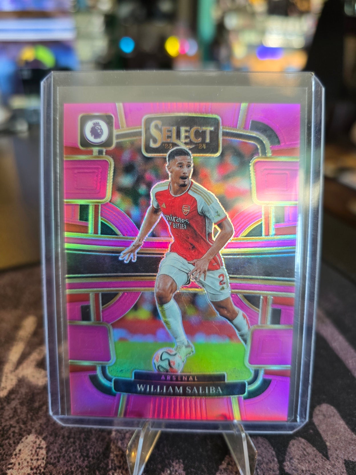 Panini Select Premier League Soccer 2023-24 - William Saliba 10 - Arsenal - 64/99 Pink Prizm