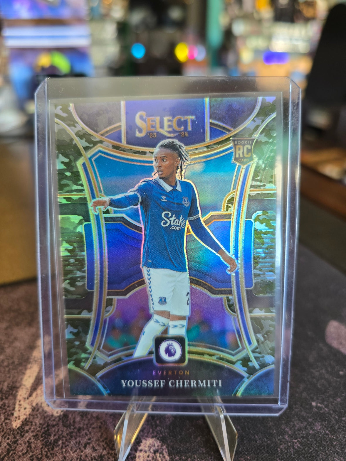 Panini Select Premier League Soccer 2023-24 - Youssef Chermiti 144 RC Rookie - Everton - 160/175 Camo