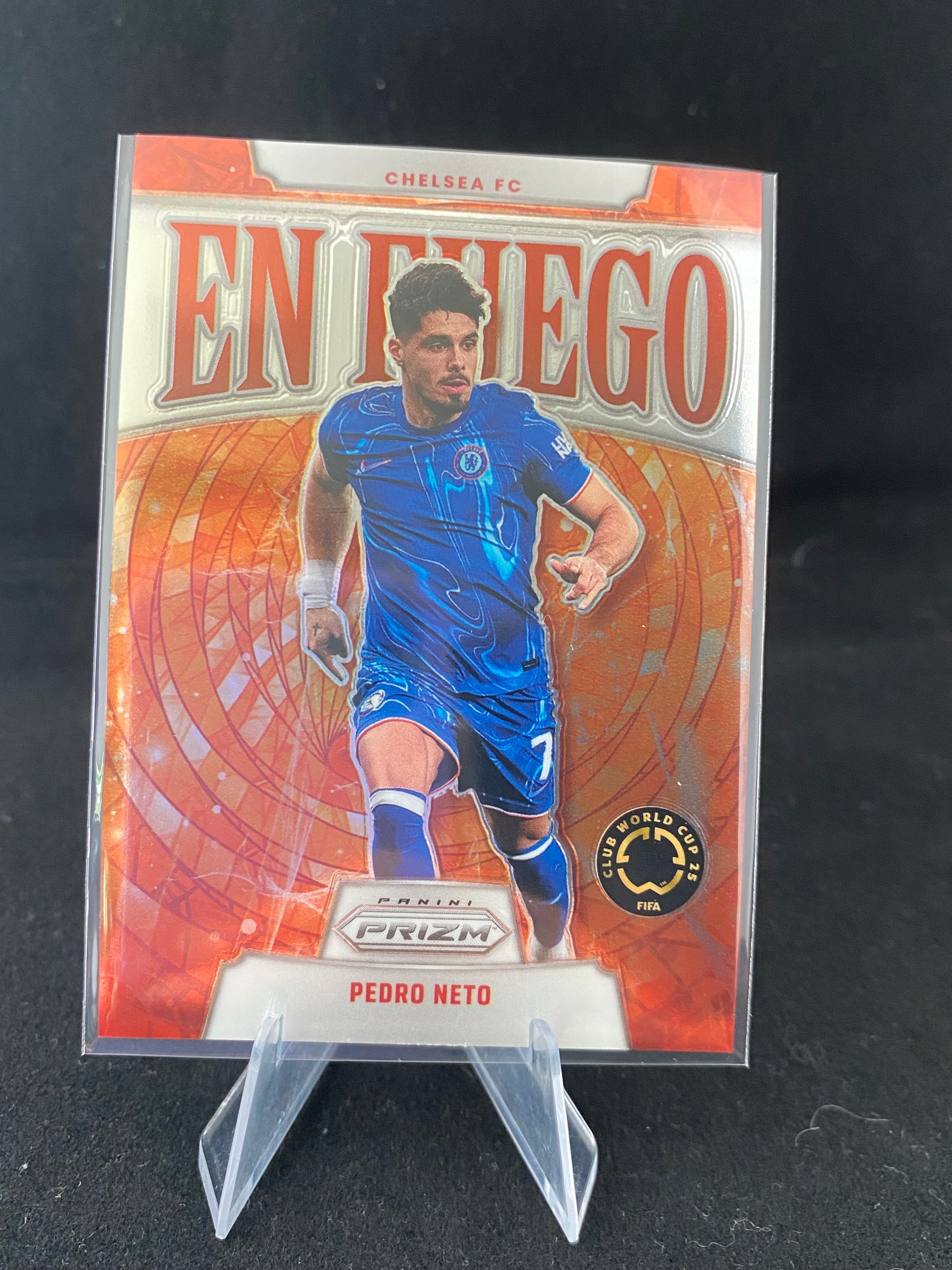 Panini Prizm FIFA Club World Cup 2025 - Pedro Neto - En Fuego - No.9