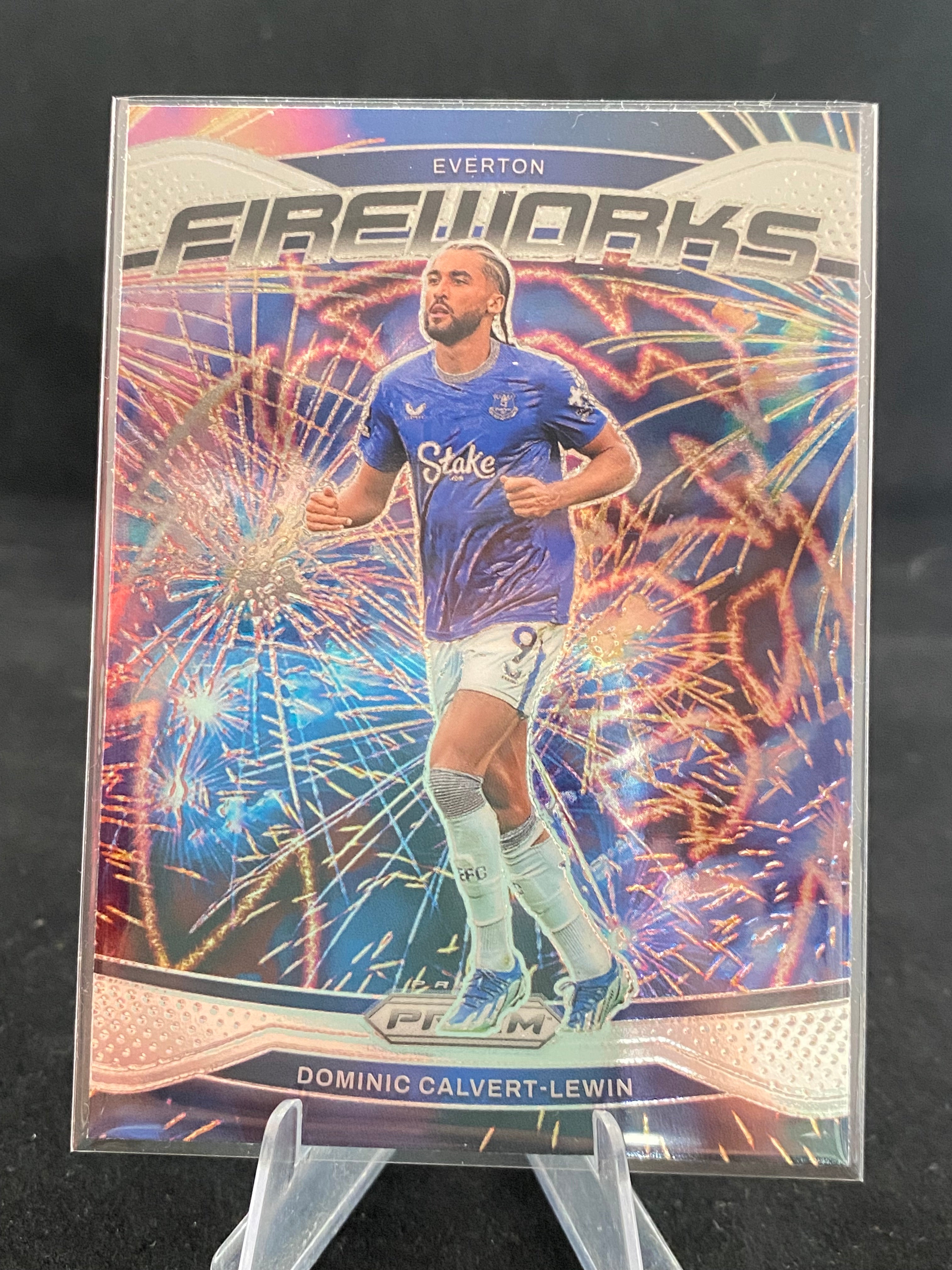 Panini Prizm Premier League Soccer - Dominic Calvert-Lewin - Fireworks - No.15