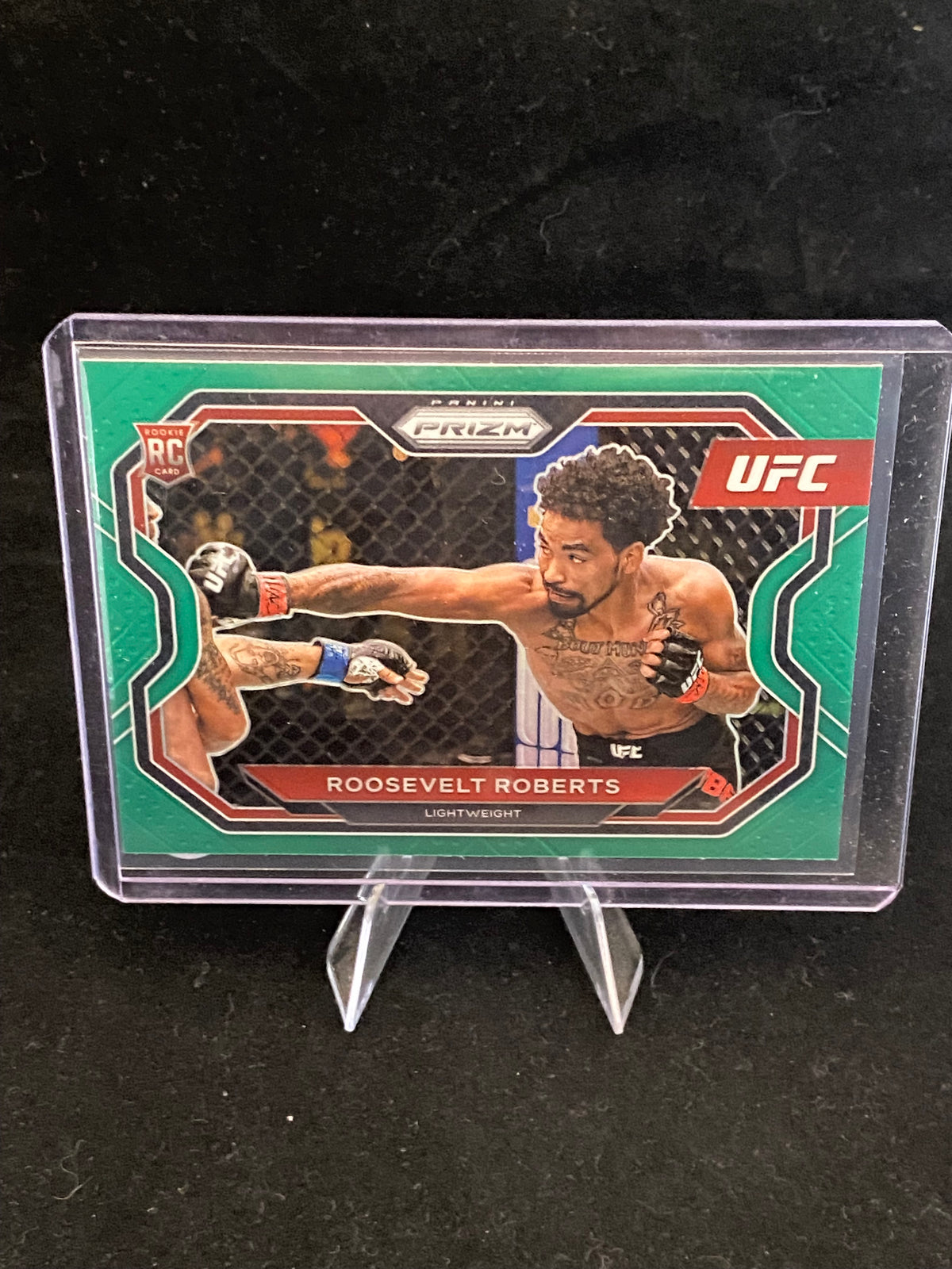 Panini Prizm UFC 2021 - Roosevelt Roberts - Green - RC- Rookie Card - No.117