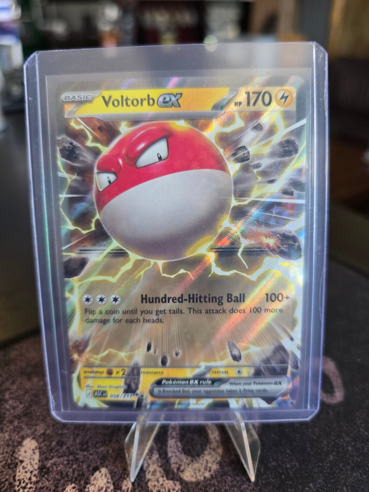 Pokémon - ASC - Voltorb ex 058/217