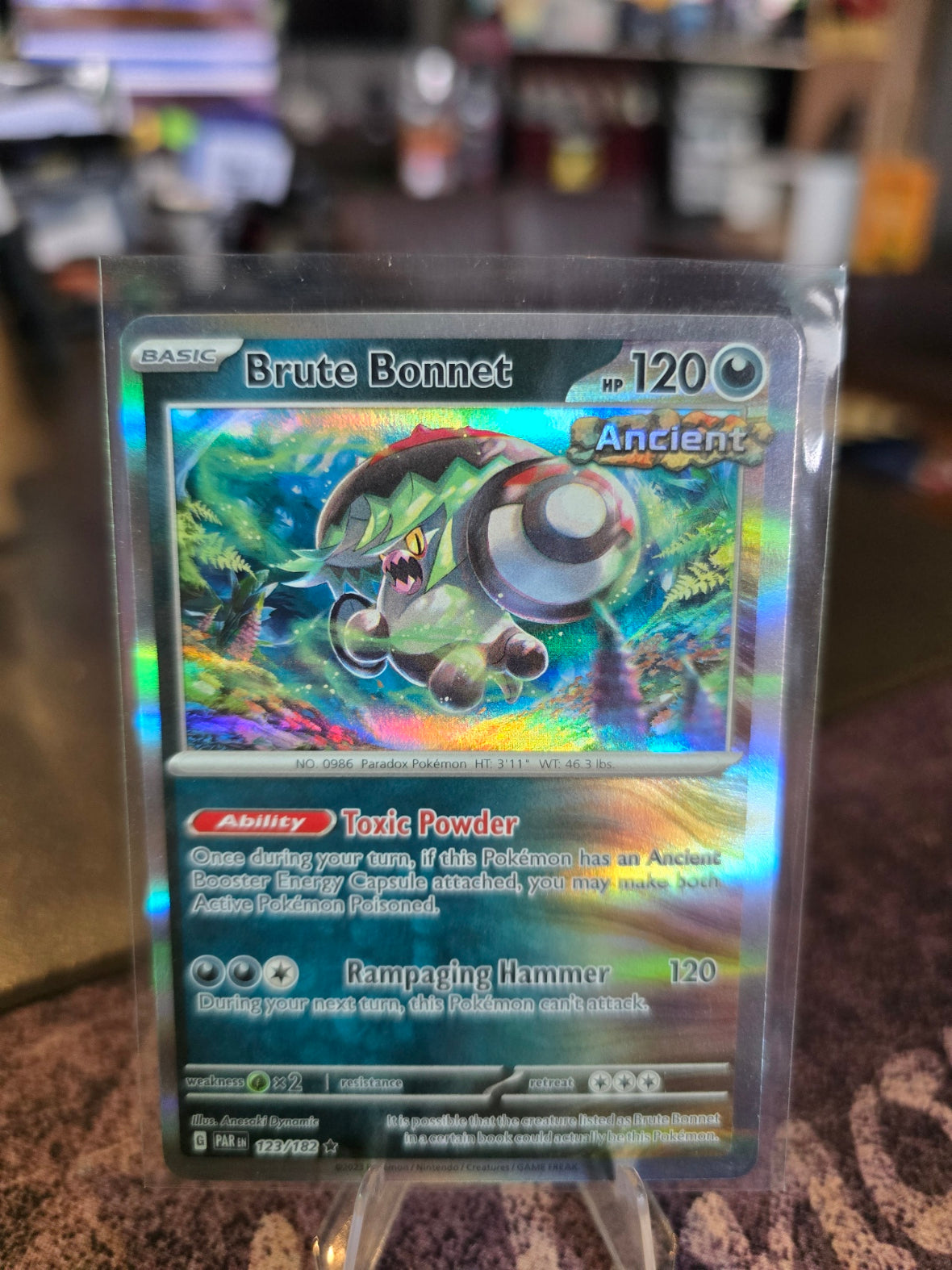 Pokémon - Brute Bonnet 123/182 Stamped