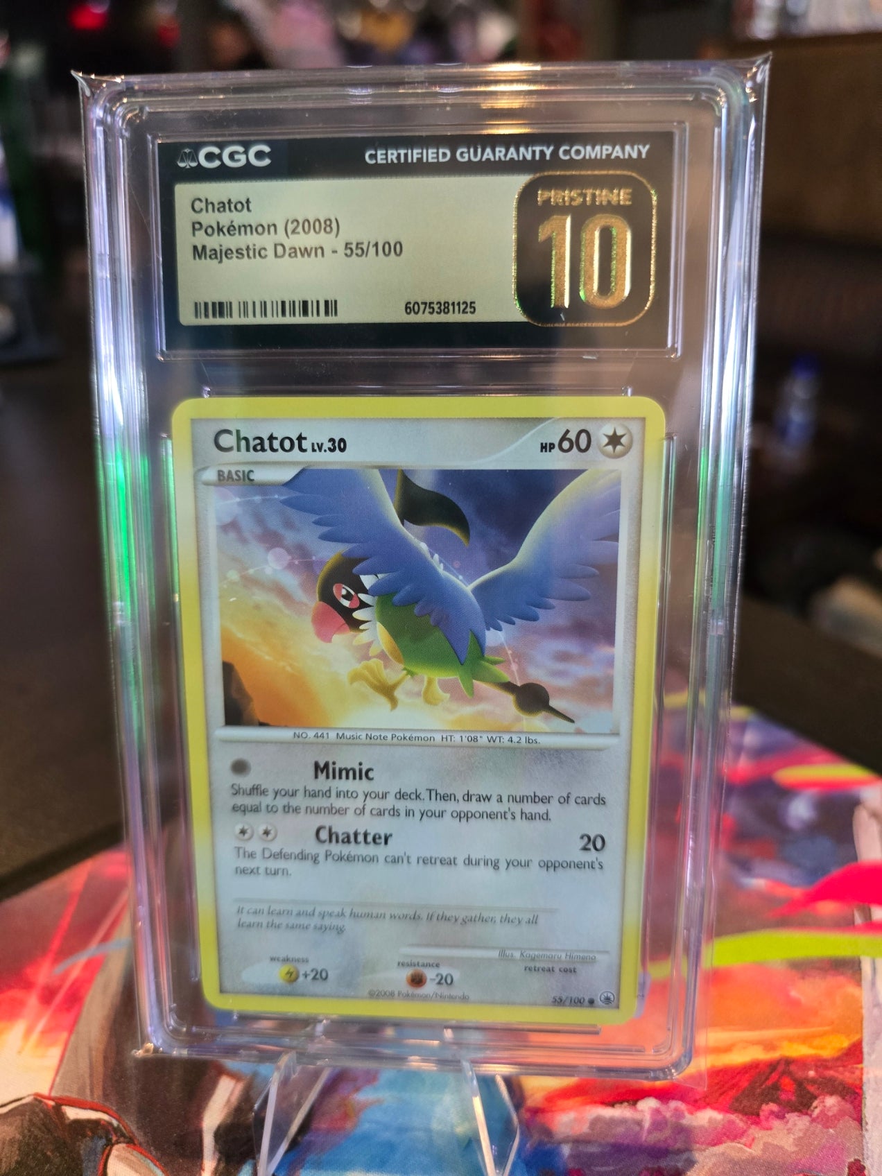 Pokémon - Chatot 55/100 CGC Pristine 10