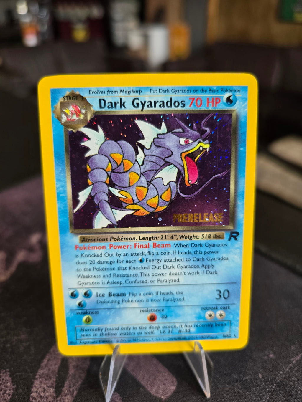 Pokémon - Dark Gyarados PRE-RELEASE STAMP - 8/82