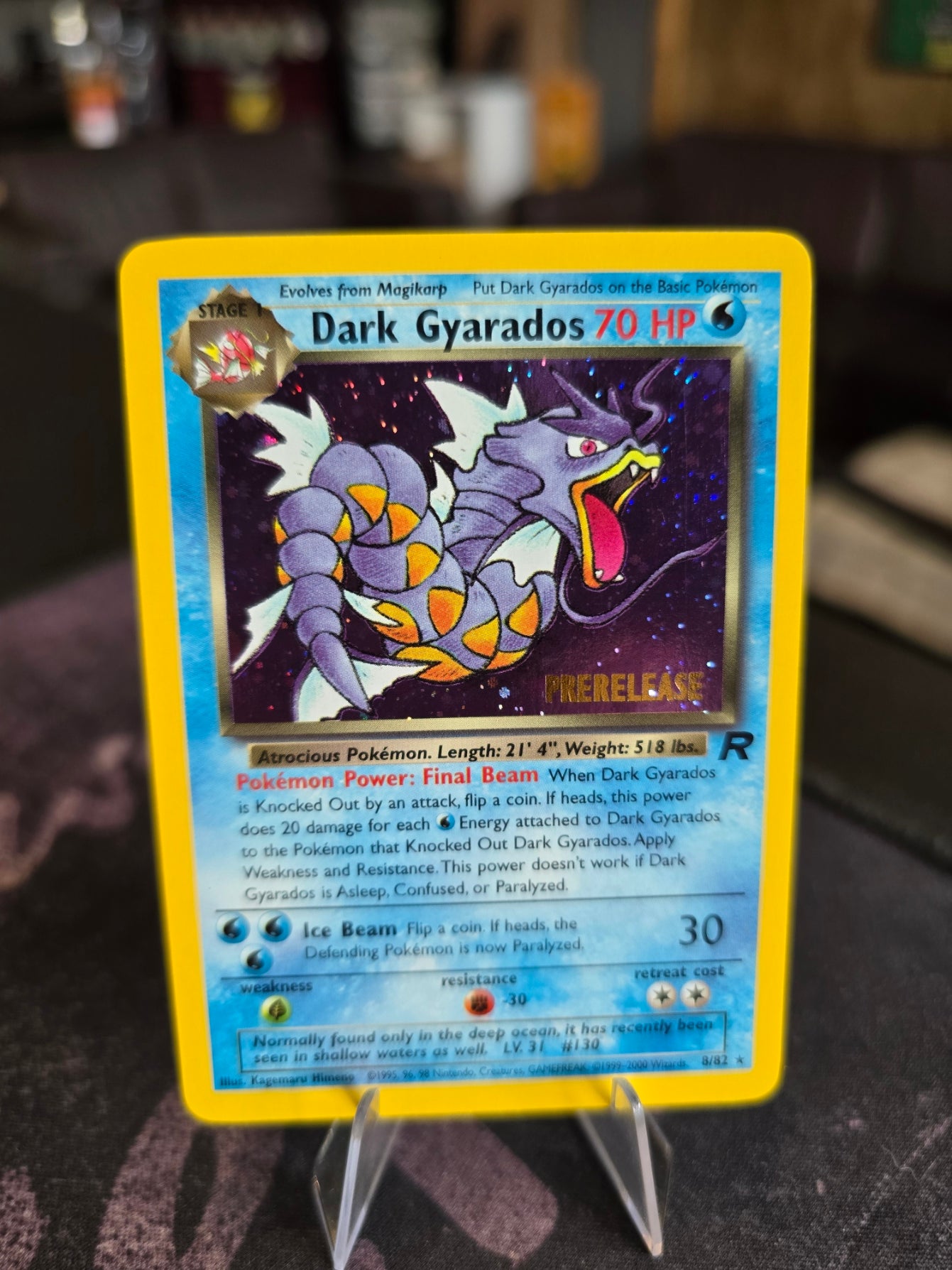 Pokémon - Dark Gyarados PRE-RELEASE STAMP - 8/82