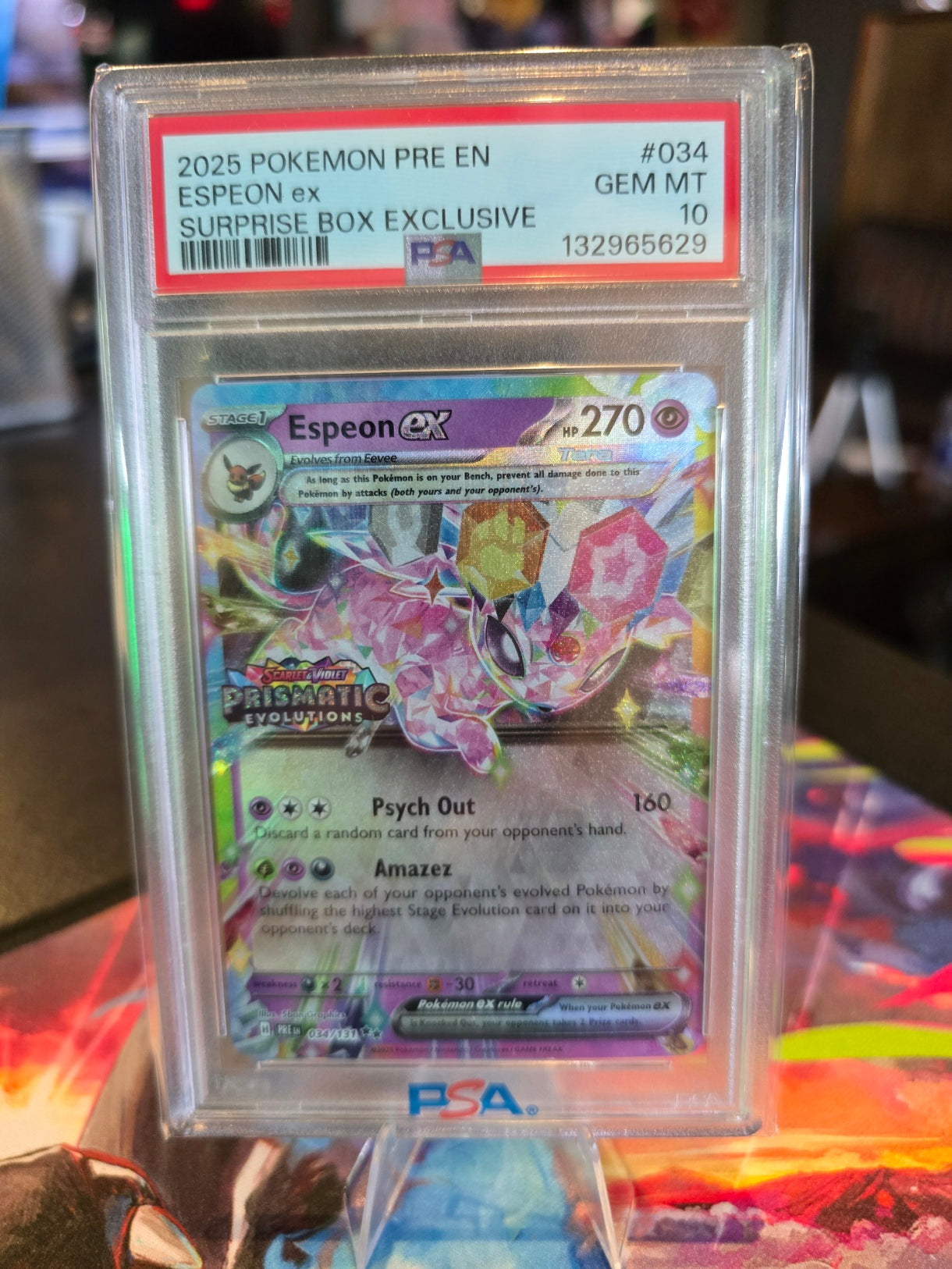 Pokémon - Espeon ex 034/131 Surprise Box Exclusive PSA 10