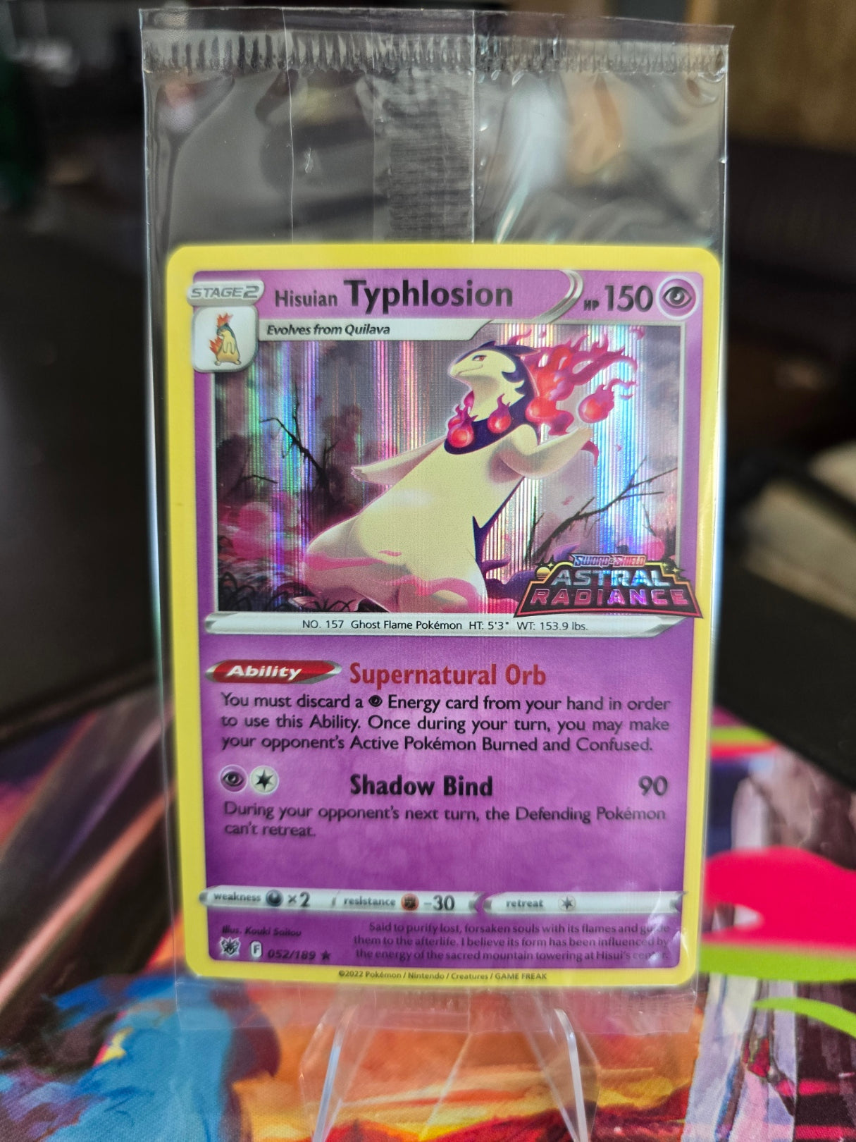 Pokémon - Hisuian Typhlosion - Game Stop - Astral Radiance Stamped - SEALED - 052/189