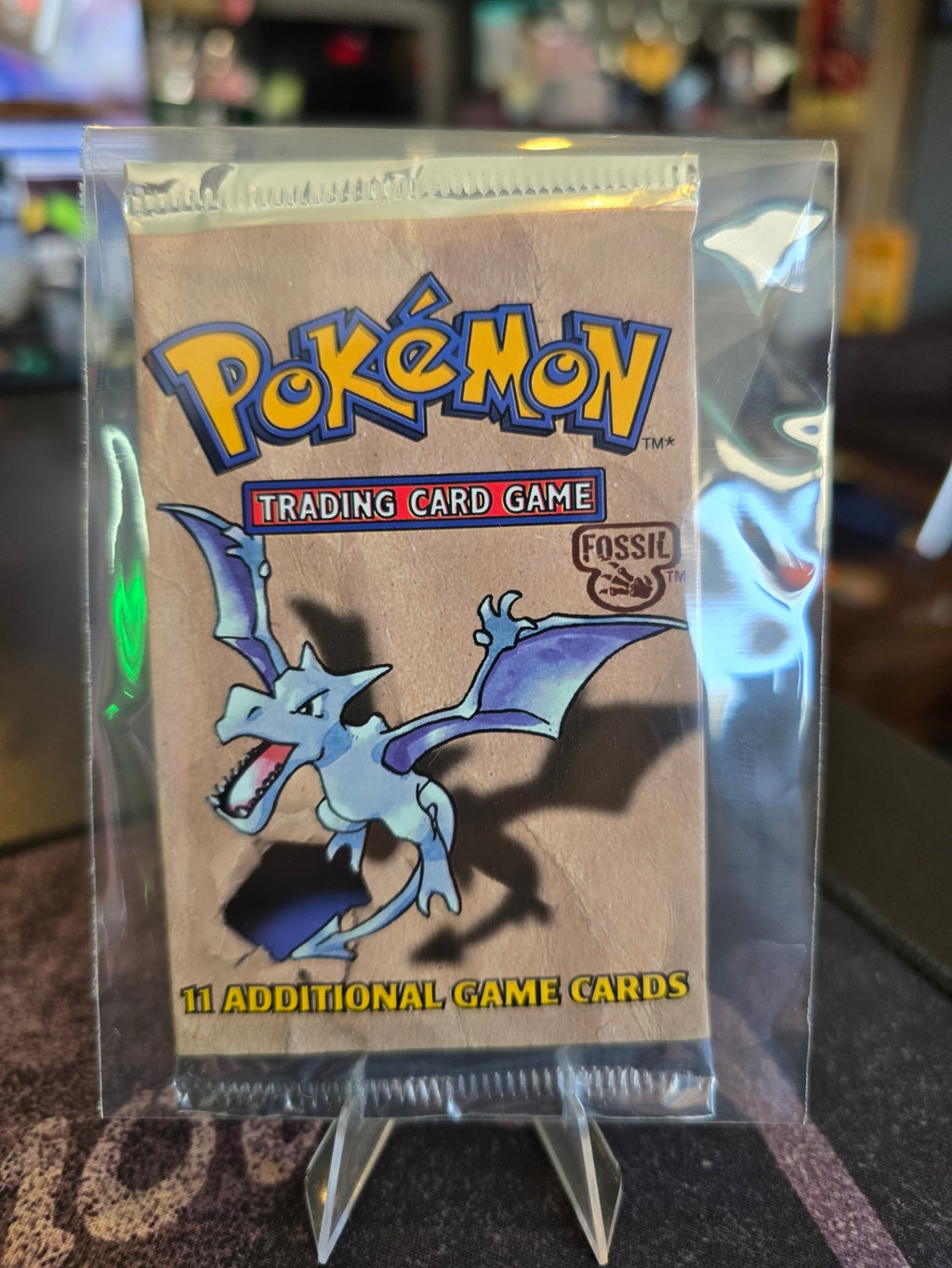 Pokémon - VINTAGE - SEALED - FOSSIL - Aerodactyl - Booster Pack 20.74gm