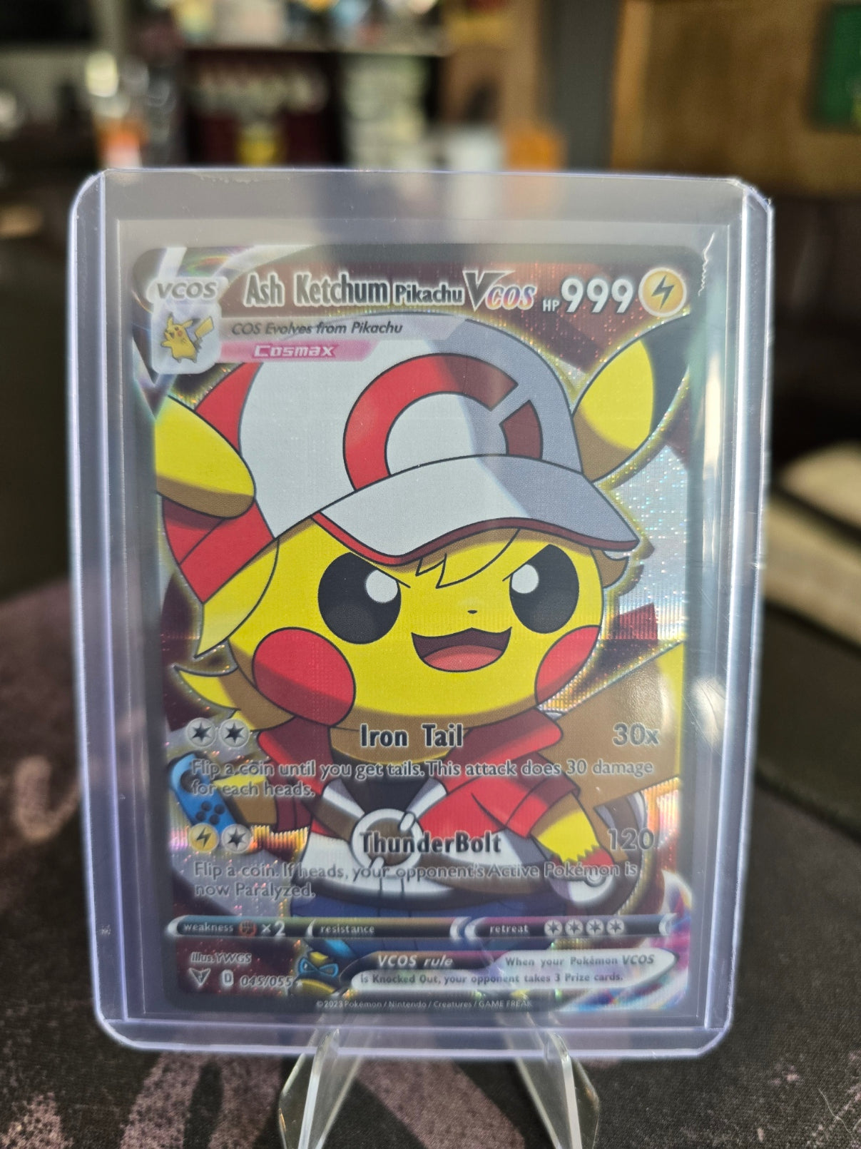 Pokémon (FAN ART, Imported from US) - Ash Ketchum Pikachu VCOS 045/055 (READ)
